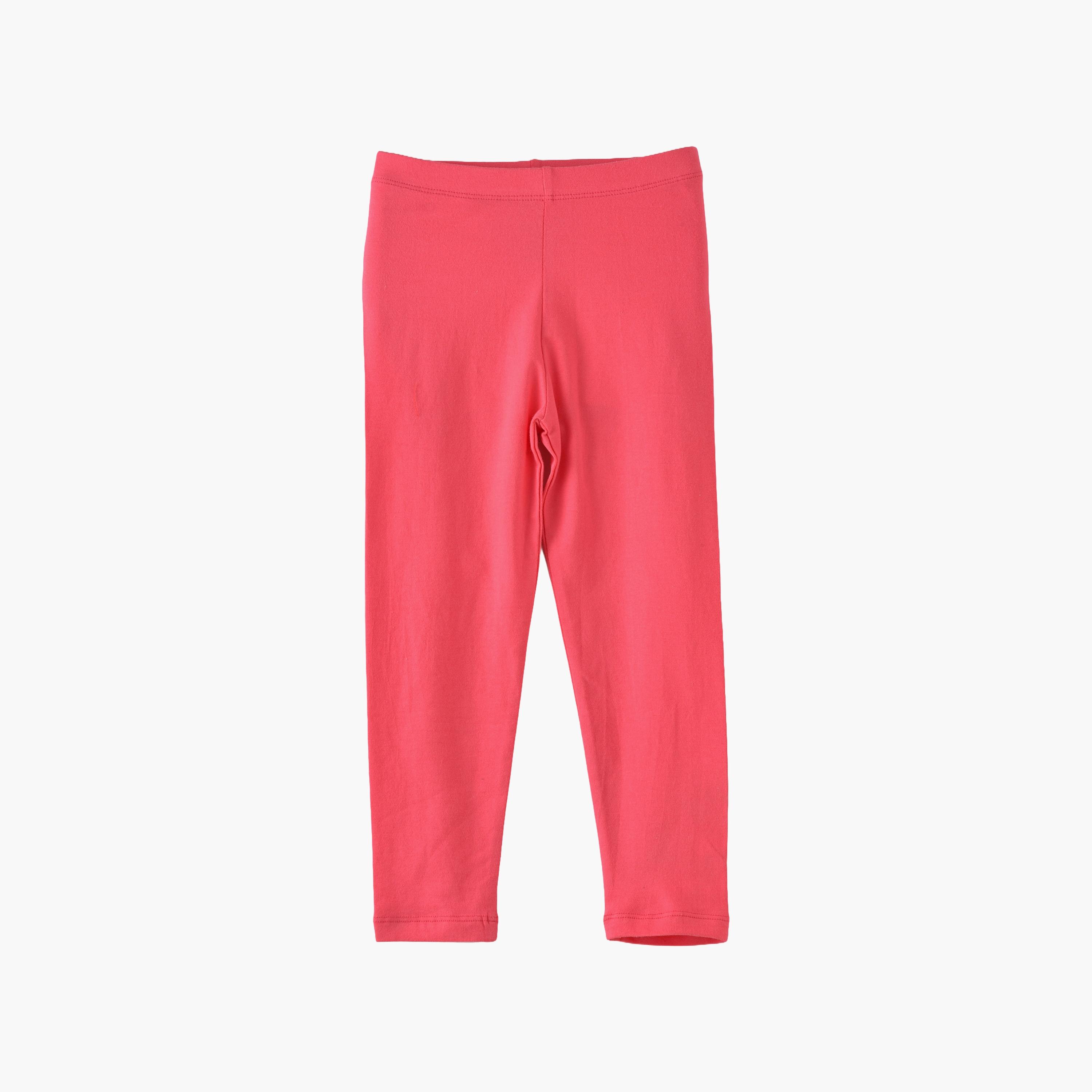 بنطال ضيق مطاطي سادة من يونيك كيدز-girls-clothing-bottoms-leggings-image-4