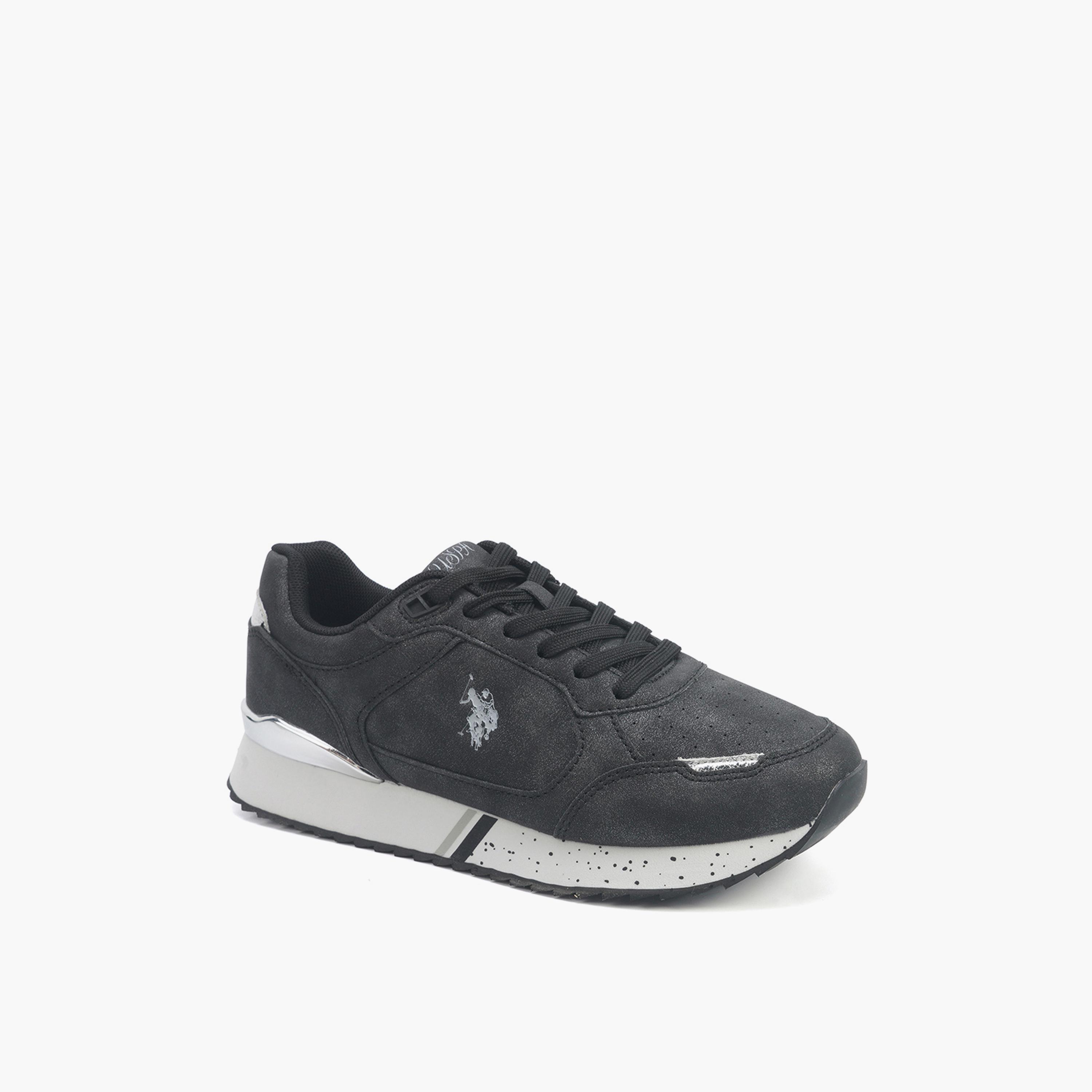 يو إس بولو أسوسييشن. - حذاء رياضي نسائي مسطح برباط بكاحل منخفض | LINE_GLB_5PR_WOMEN_OD-women-shoes-sneakers-image-1
