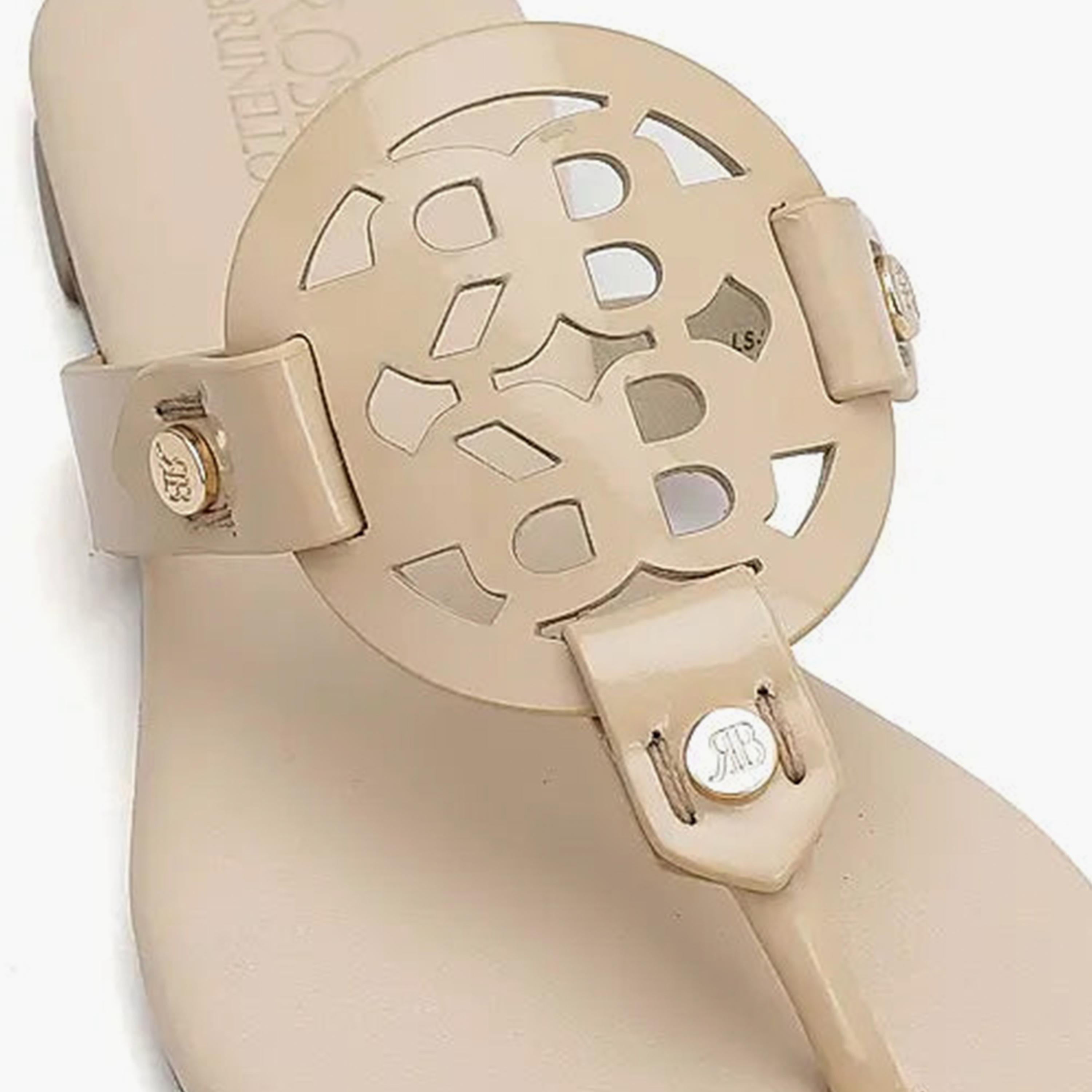روزو برونيلو - صندل نسائي مسطح سهل الارتداء | LS-8211-women-shoes-sandals-flats-image-5