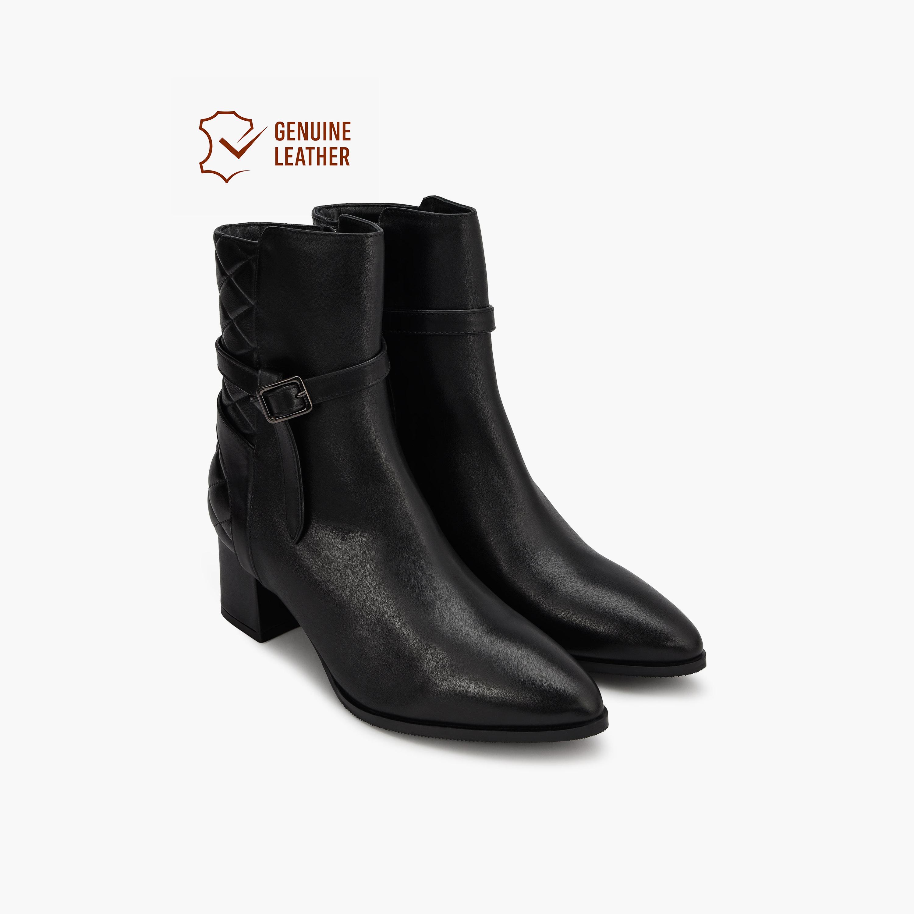 Rosso Brunello Women's Zipper Block Ankle Boots | LS-8302-women-shoes-boots-image-2