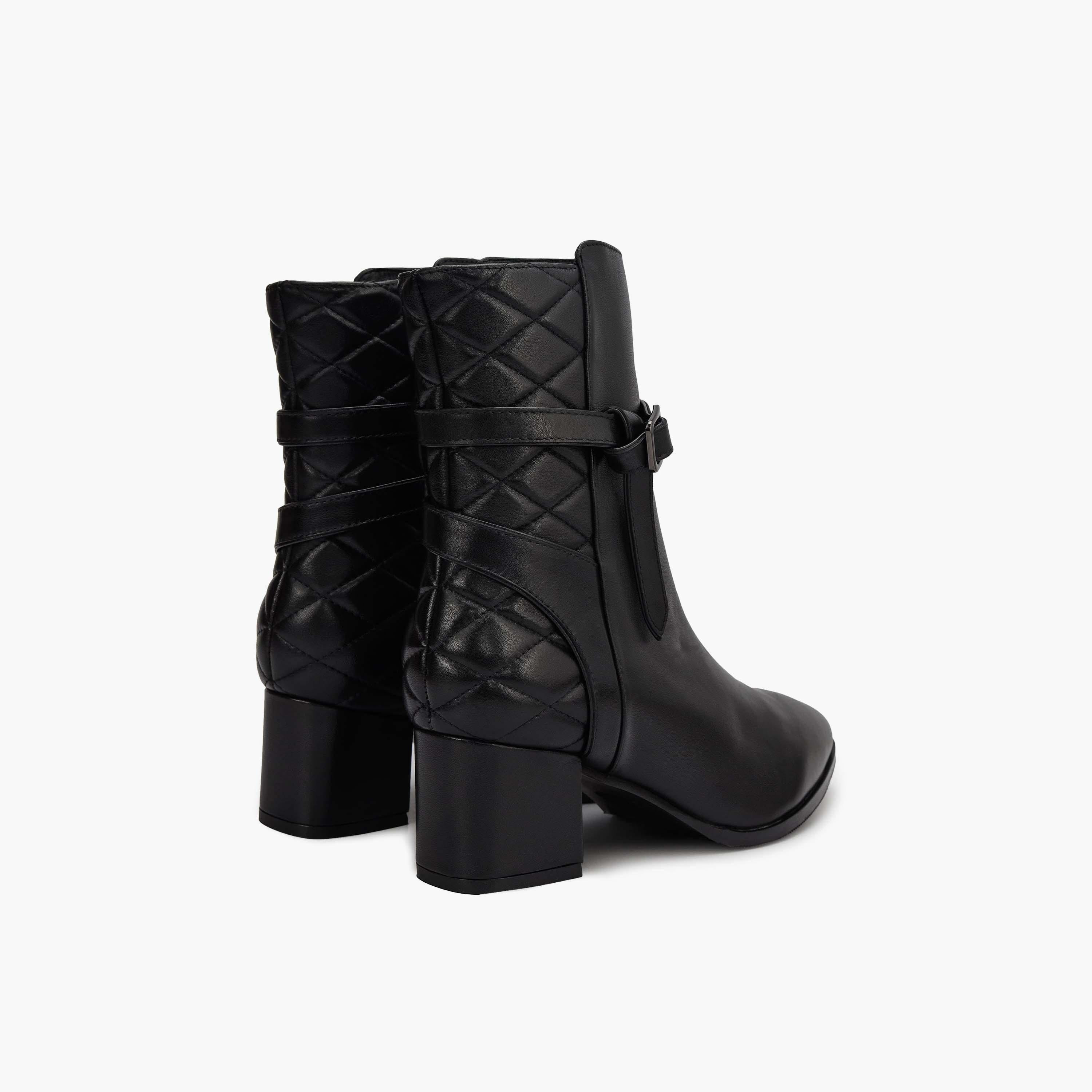 Rosso Brunello Women's Zipper Block Ankle Boots | LS-8302-women-shoes-boots-image-4