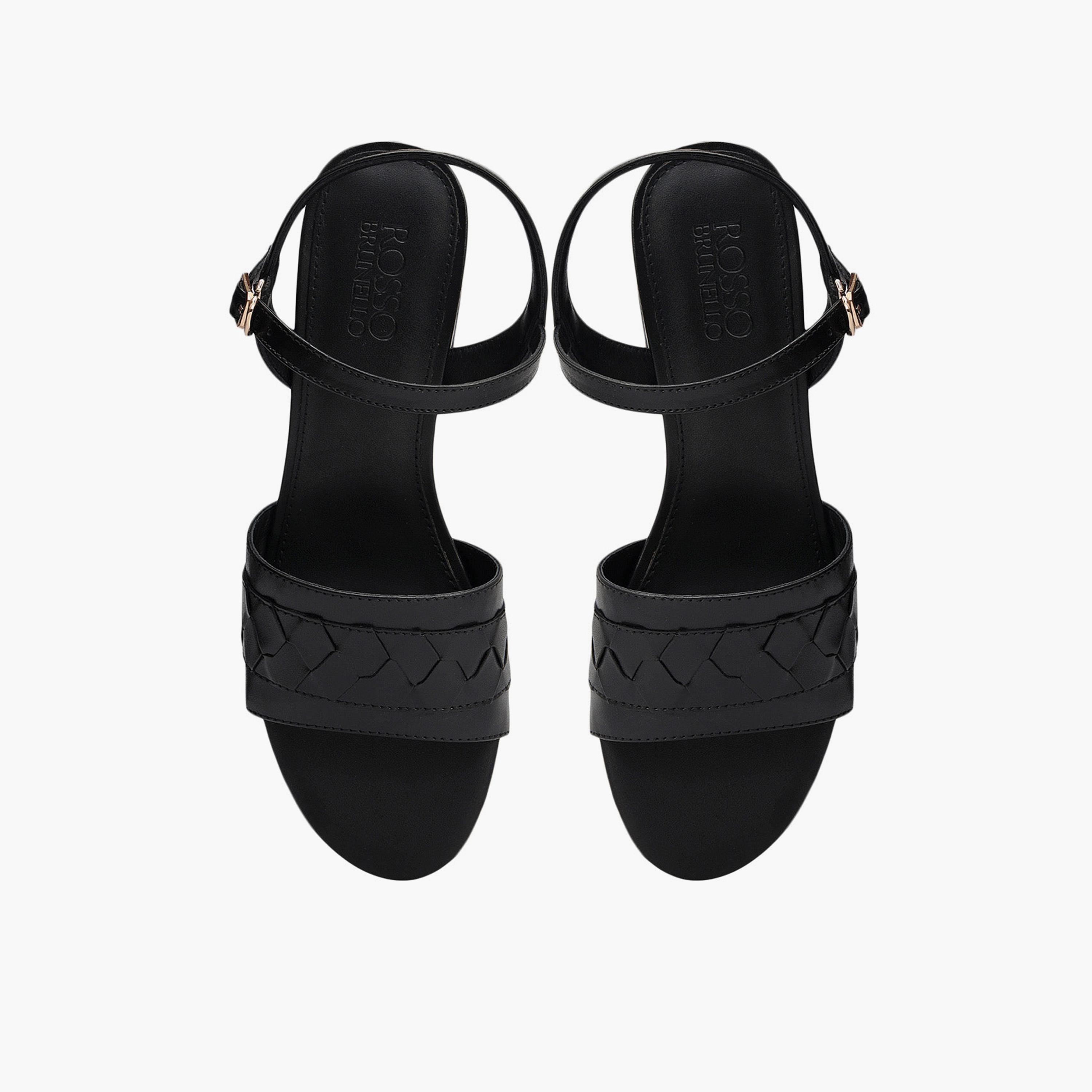 Rosso Brunello Women's Buckle Strap Block Heels | LS-8323-women-shoes-heels-image-1
