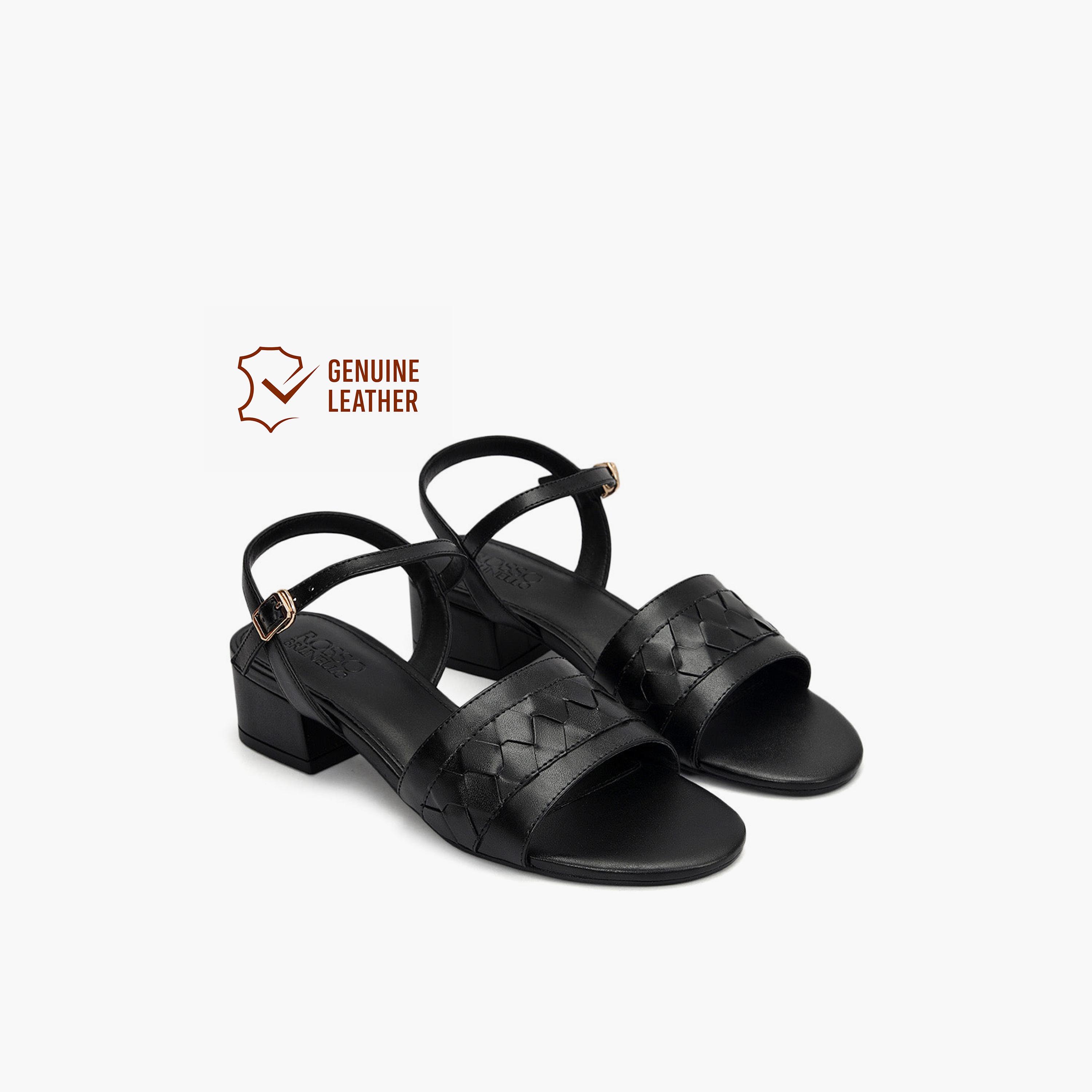 Rosso Brunello Women's Buckle Strap Block Heels | LS-8323-women-shoes-heels-image-2