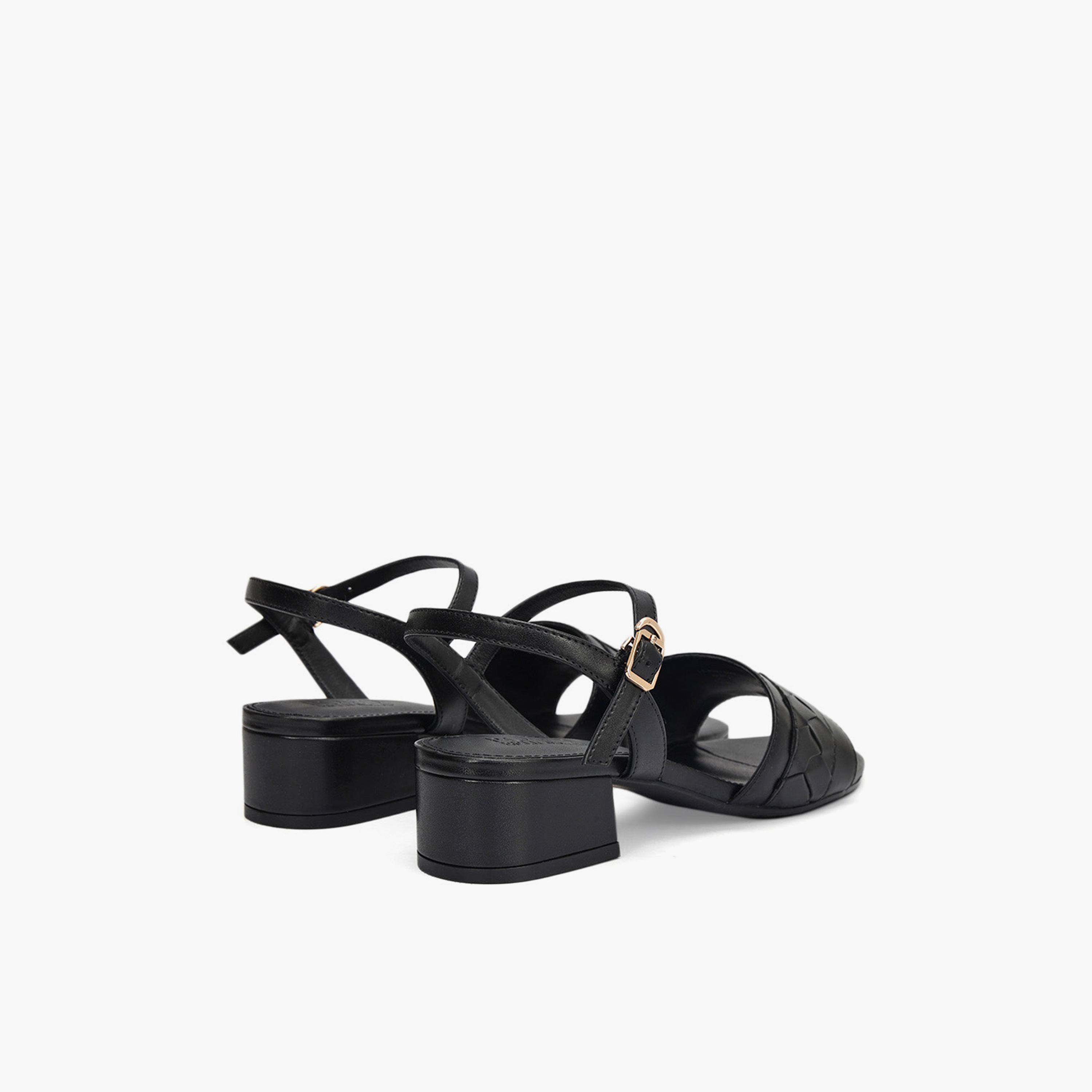 Rosso Brunello Women's Buckle Strap Block Heels | LS-8323-women-shoes-heels-image-4
