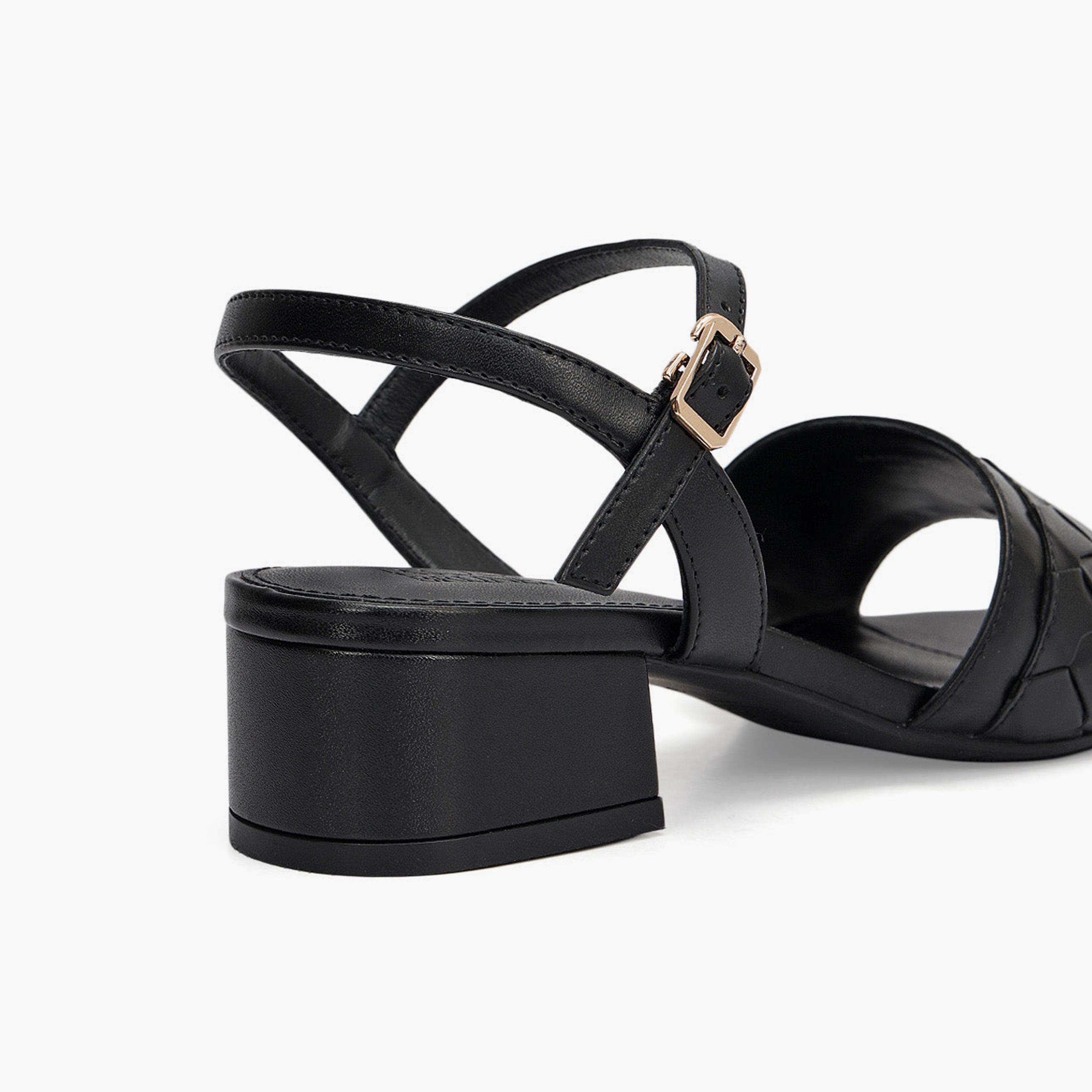 Rosso Brunello Women's Buckle Strap Block Heels | LS-8323-women-shoes-heels-image-7