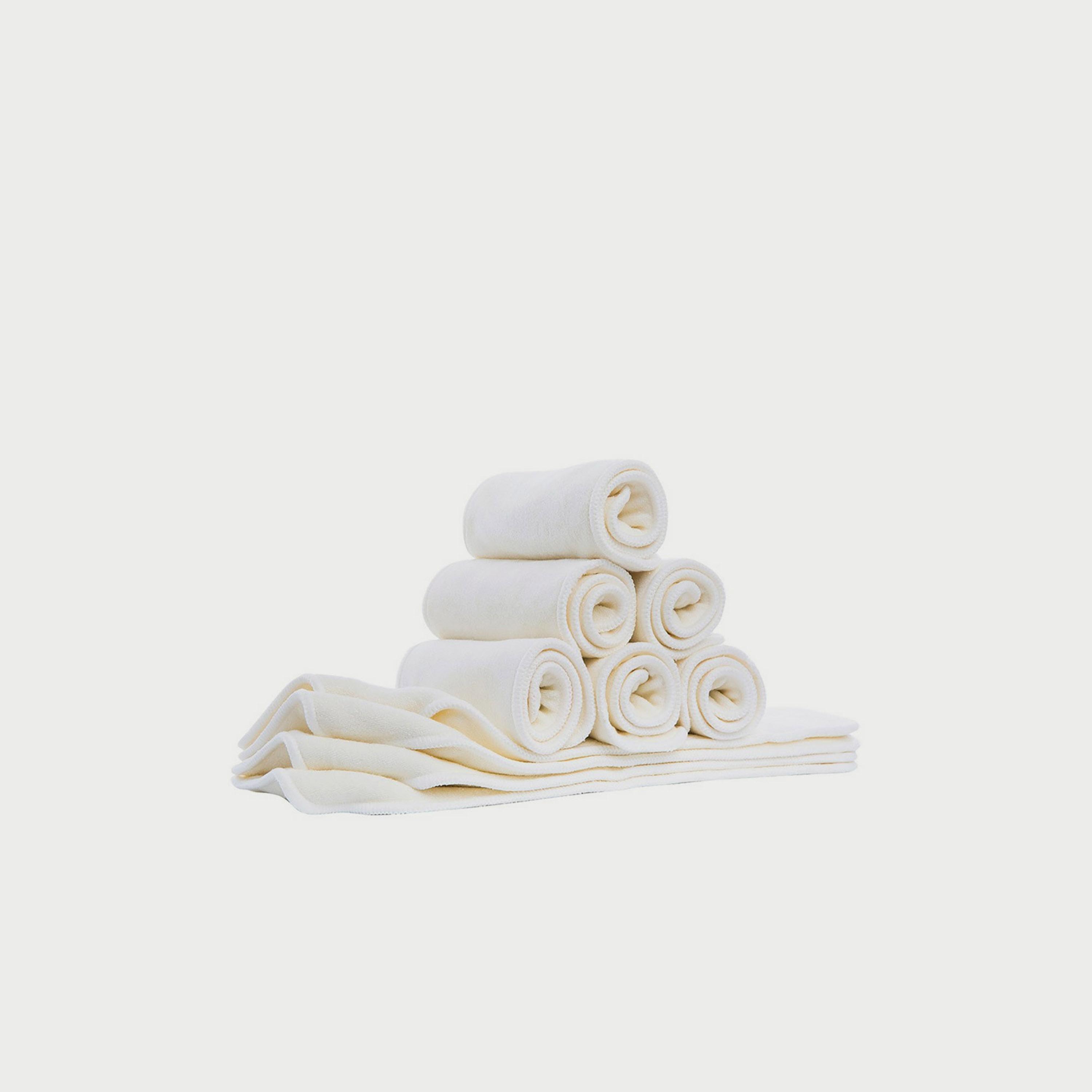 Little Story 2-Piece Reusable Diaper Inserts, White-baby-diapering-diapers-image-2