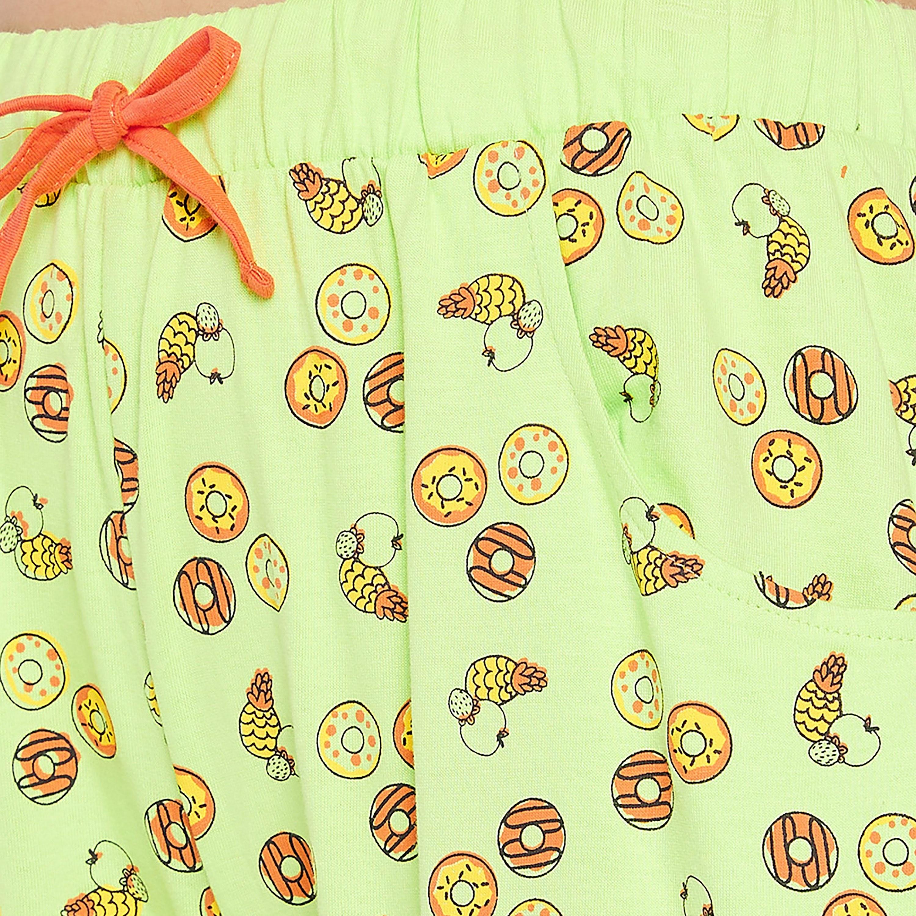 Clovia Set of Printed Collared Shirt with Pyjama-women-clothing-nightwear-pyjamas-longsets-image-5