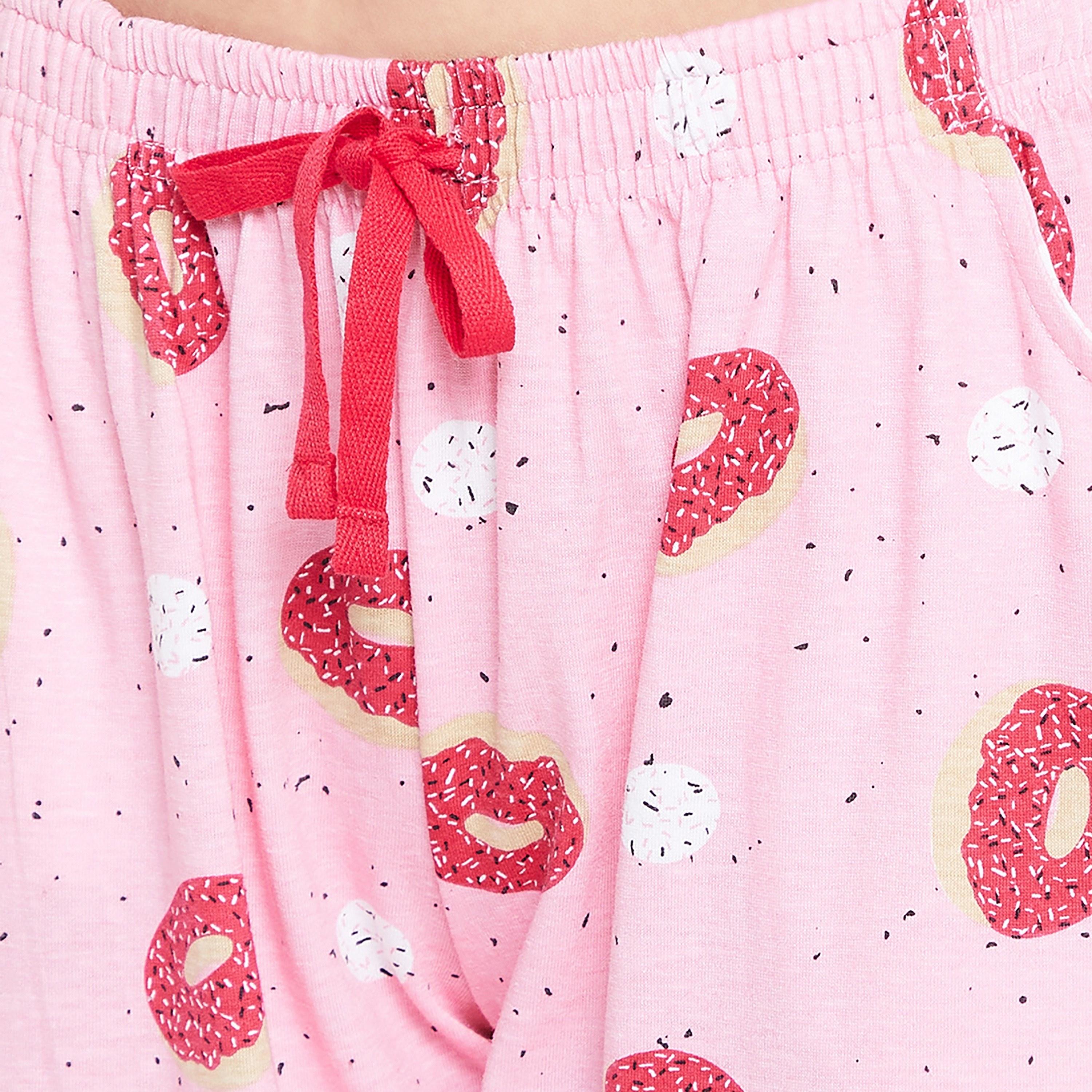 Clovia Set of Printed Collared Shirt with Pyjama-women-clothing-nightwear-pyjamas-longsets-image-5
