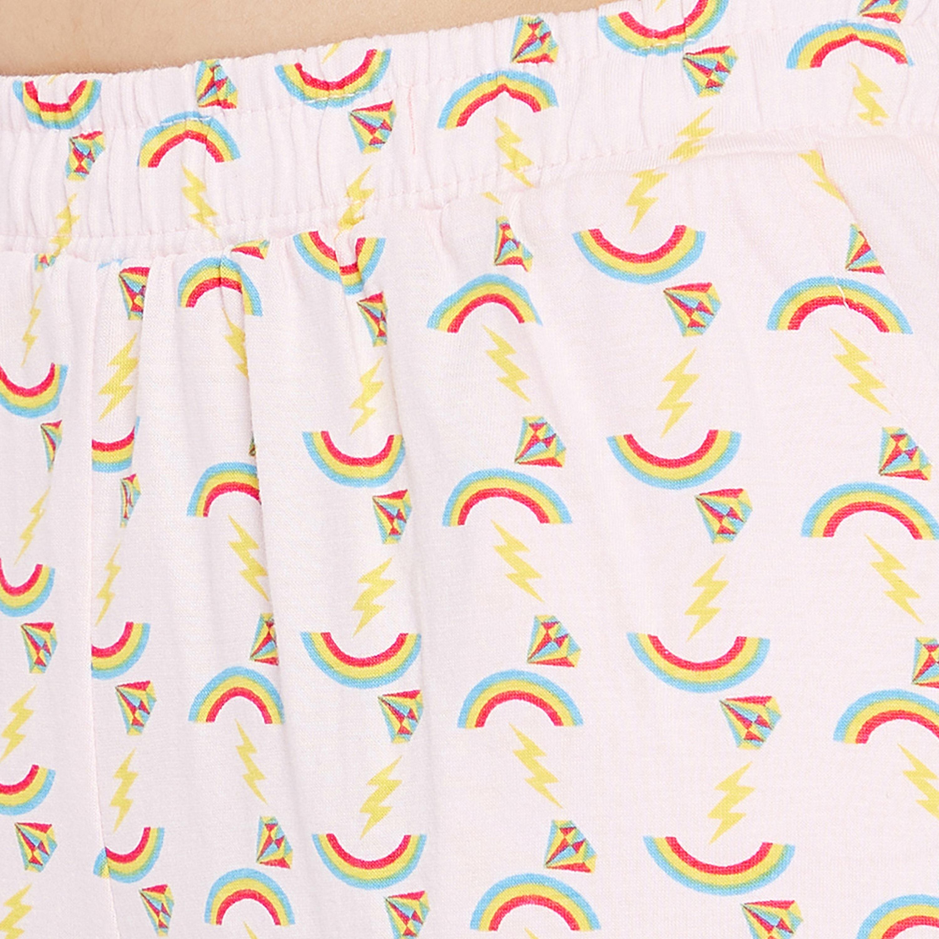 طقم قميص وشورت نسائي بطبعة قوس قزح بأزرار من الخوخ - قطن 100٪-women-clothing-nightwear-pyjamas-longsets-image-7