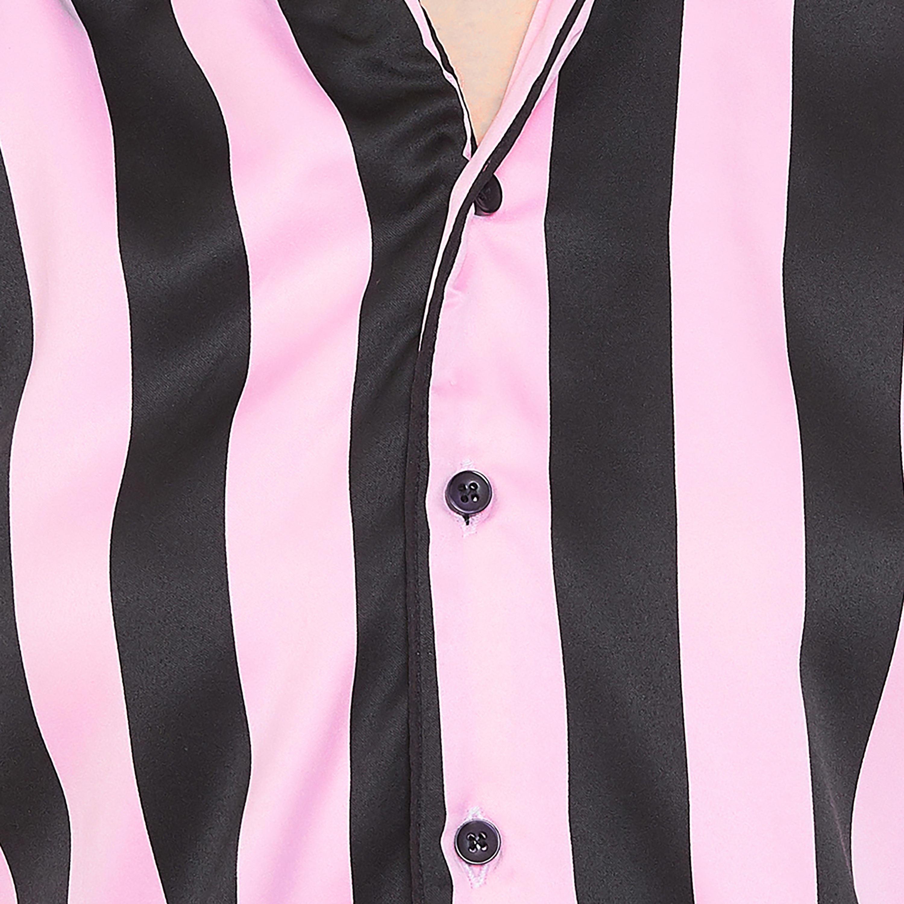 Clovia Set of Stripes Collared Shirt with Pyjama-women-clothing-nightwear-pyjamas-longsets-image-4