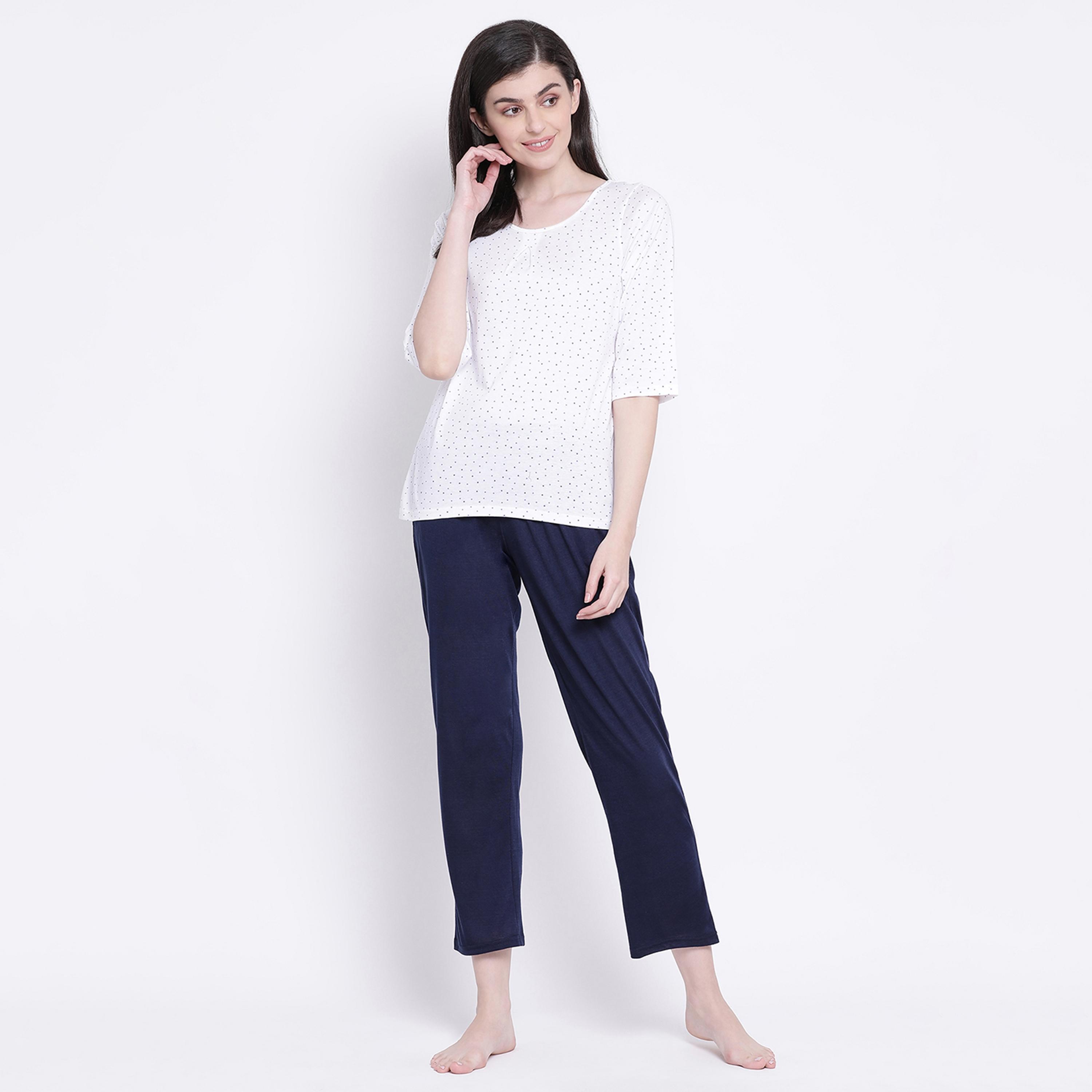 Clovia Set of Printed Round Neck Top with Pyjama-women-clothing-nightwear-pyjamas-longsets-image-2