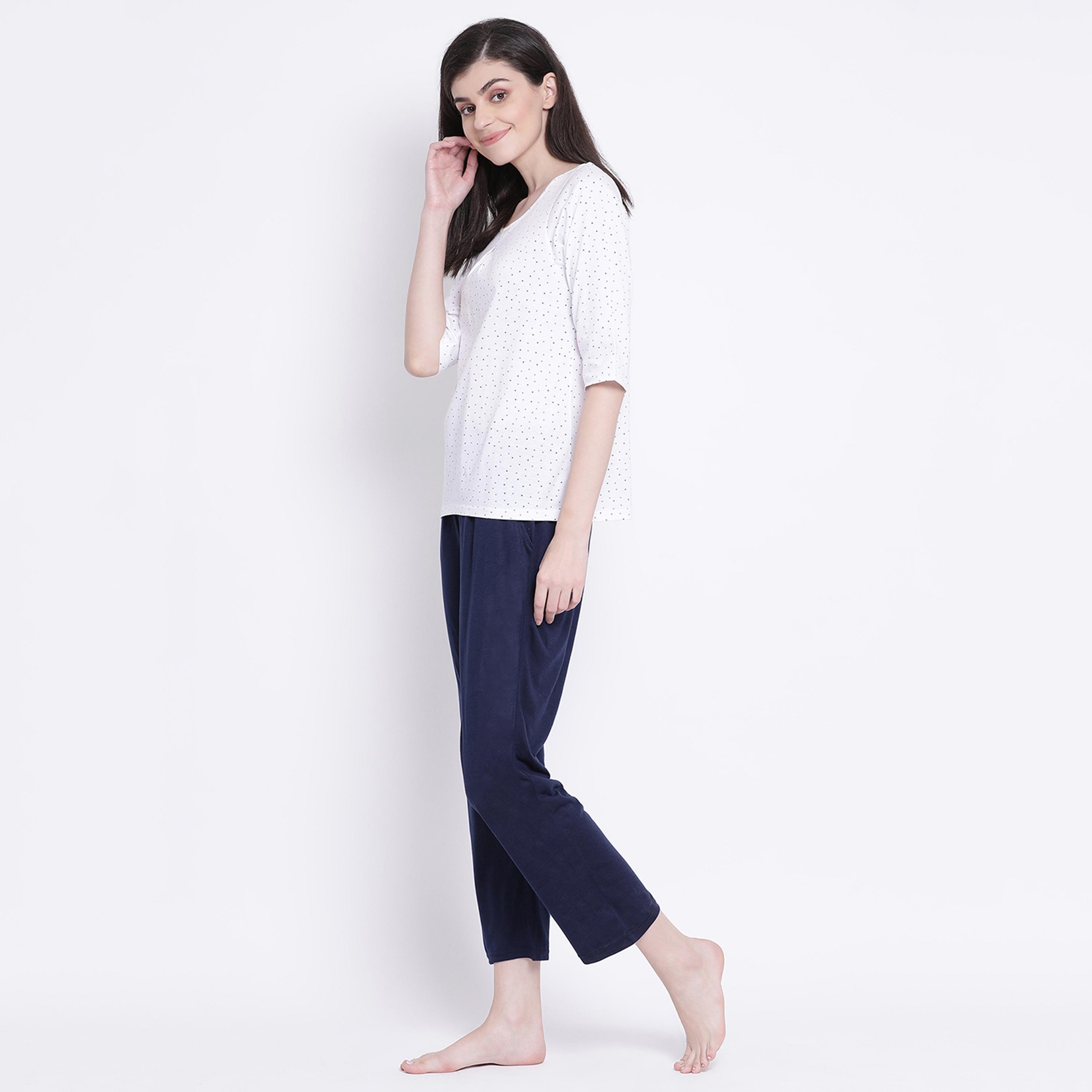Clovia Set of Printed Round Neck Top with Pyjama-women-clothing-nightwear-pyjamas-longsets-image-3