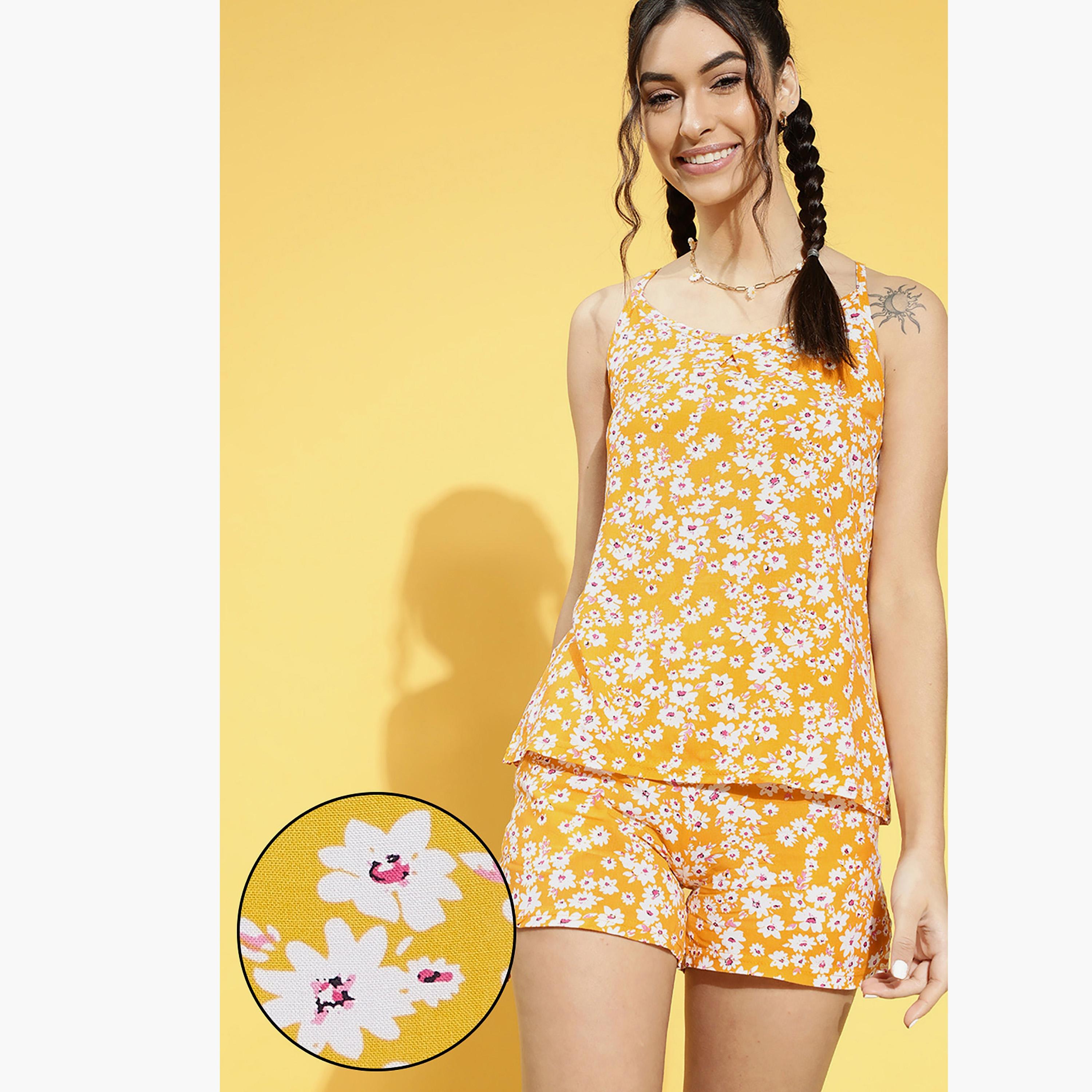 طقم كليفيا من قميص كامي زهري مع شورت-women-clothing-nightwear-pyjamas-longsets-image-1