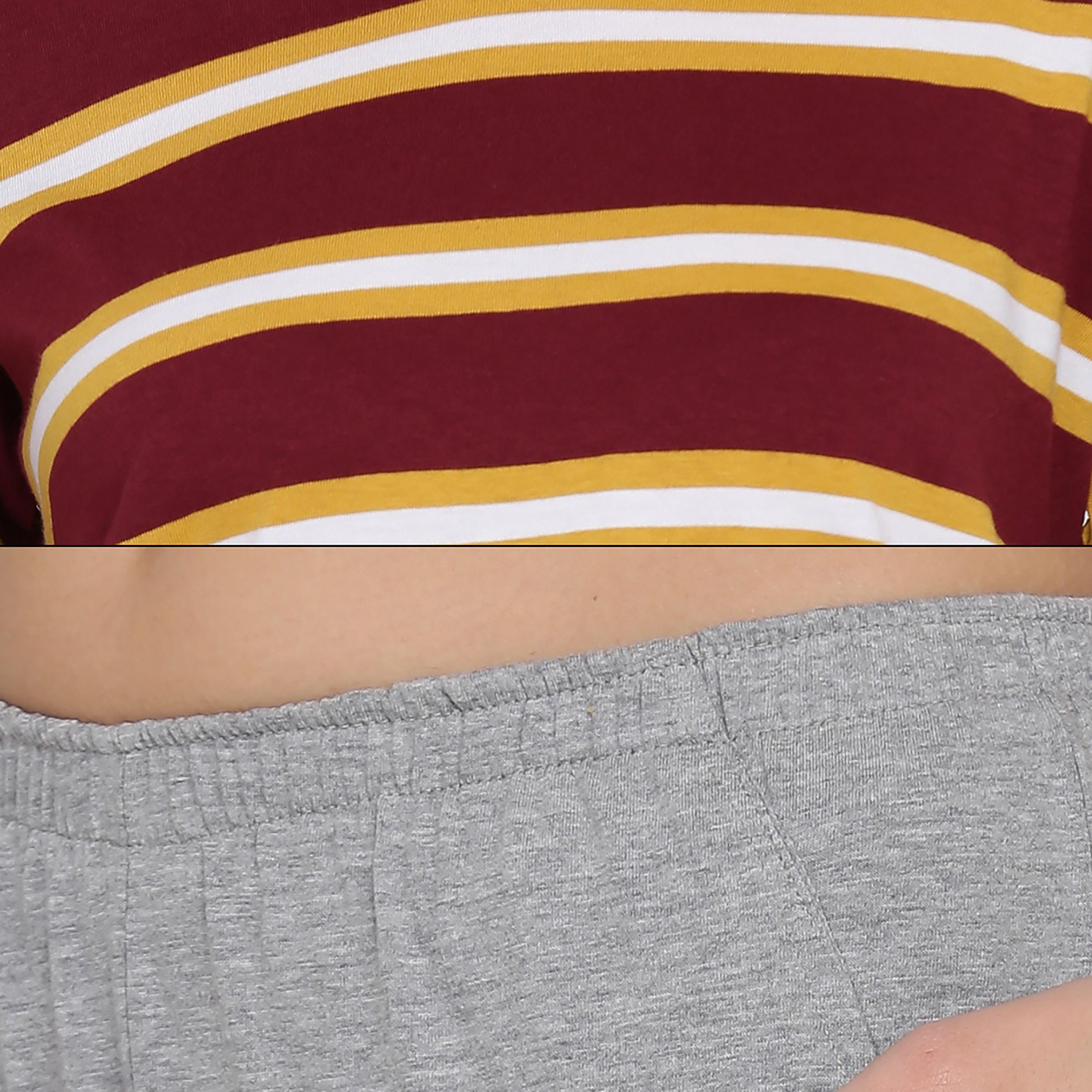 Clovia Set of Stripes Round Neck Top with Pyjama-women-clothing-nightwear-pyjamas-longsets-image-4