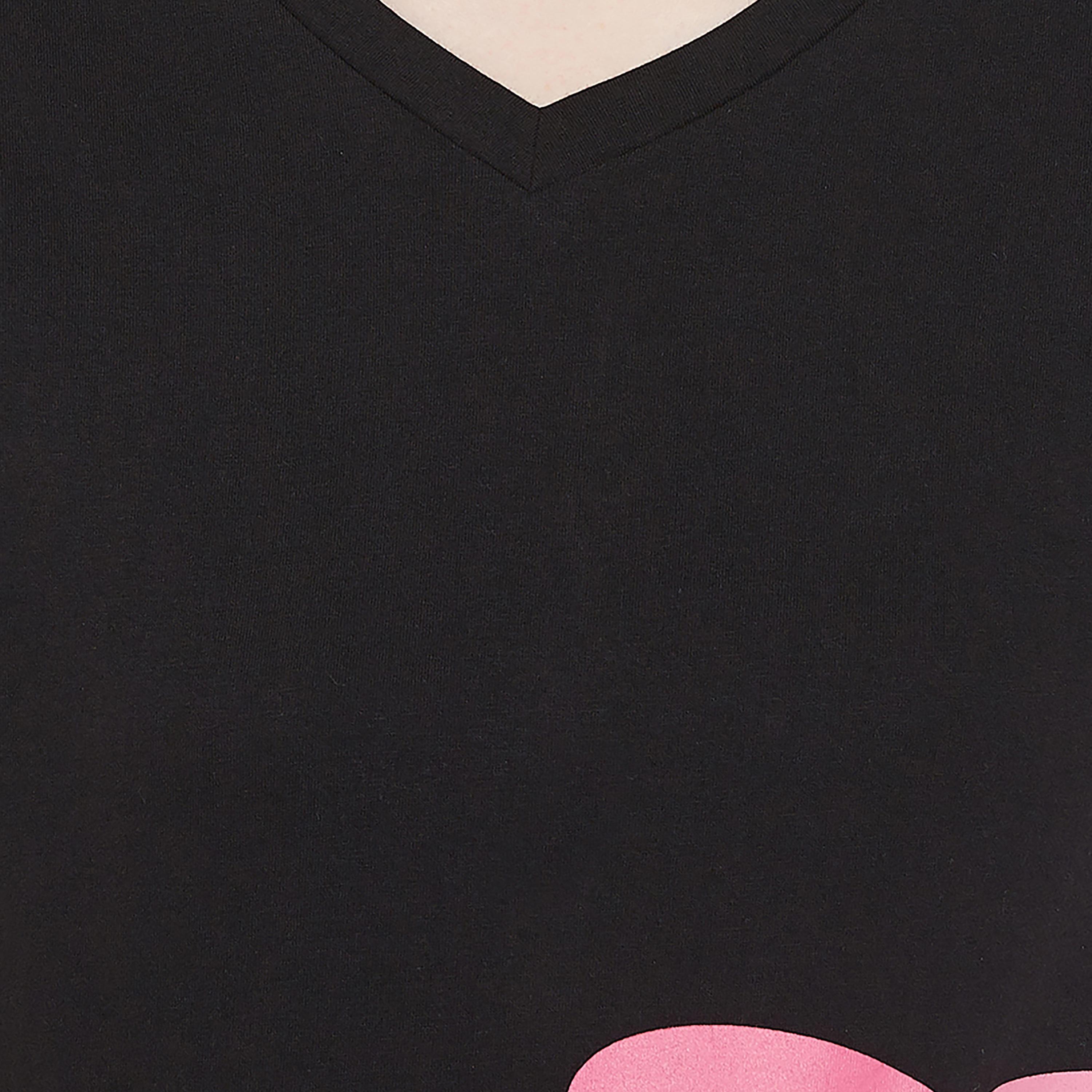 Clovia Owl Print Women's Top & Pyjama in Black - 100% Cotton-women-clothing-nightwear-pyjamas-longsets-image-5