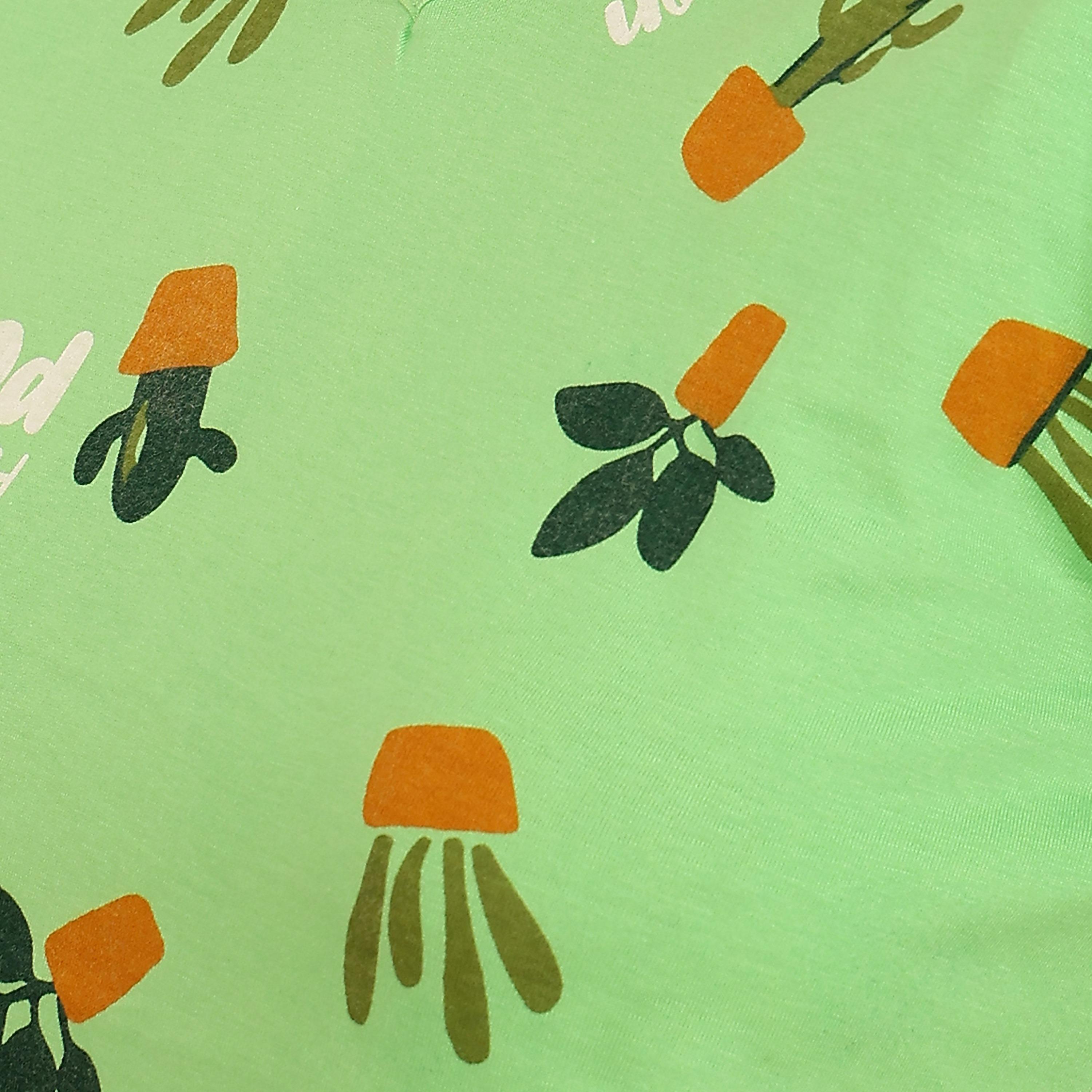 Clovia Cactus Print Women's Top in Seafoam Green & Chic Basic Joggers in Grey - 100% Cotton-women-clothing-nightwear-pyjamas-longsets-image-5