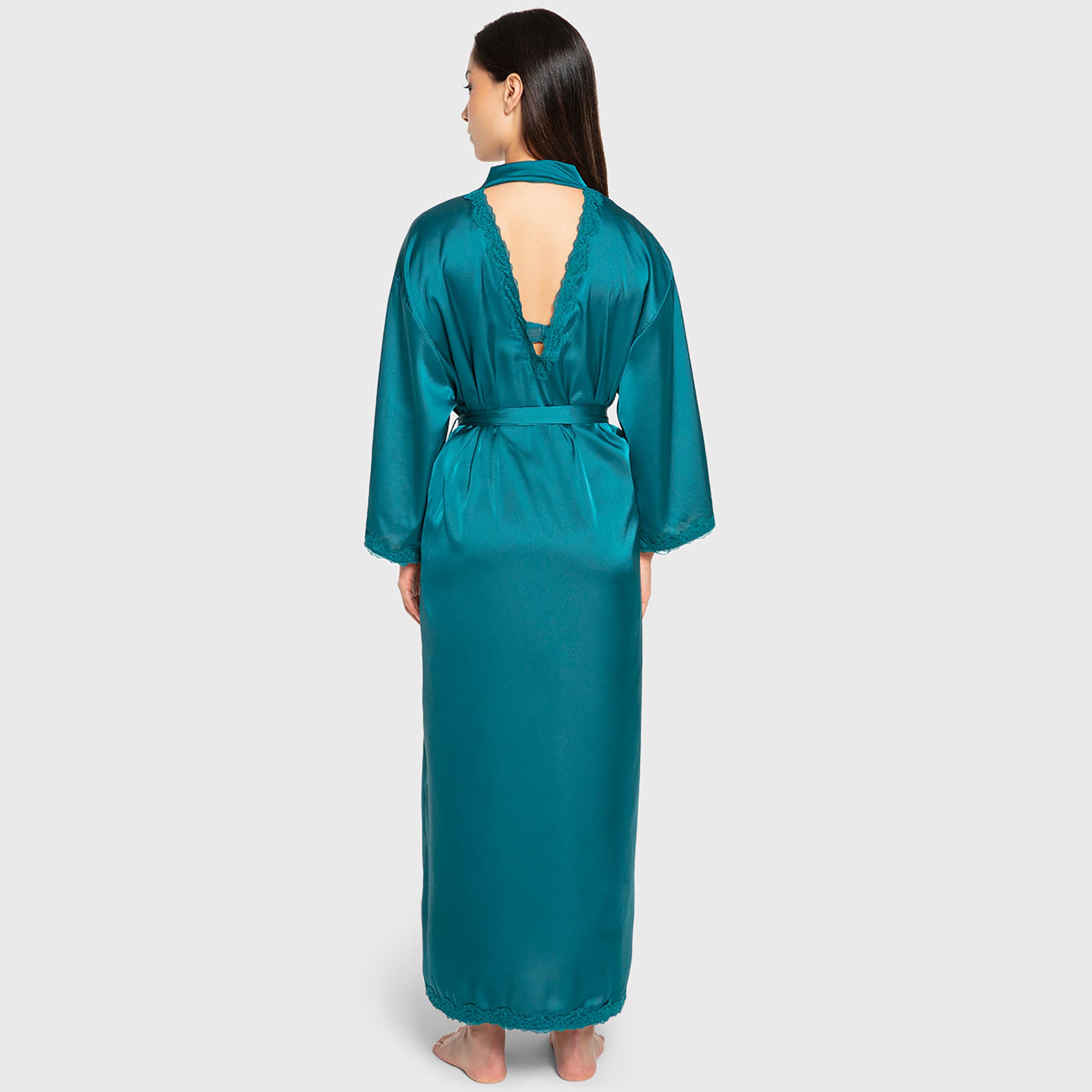 روب نسائي بأكمام واسعة وفتحة رقبة سبعة وحواف دانتيل من إيسلا آند إيفي-women-clothing-nightwear-robes-image-3