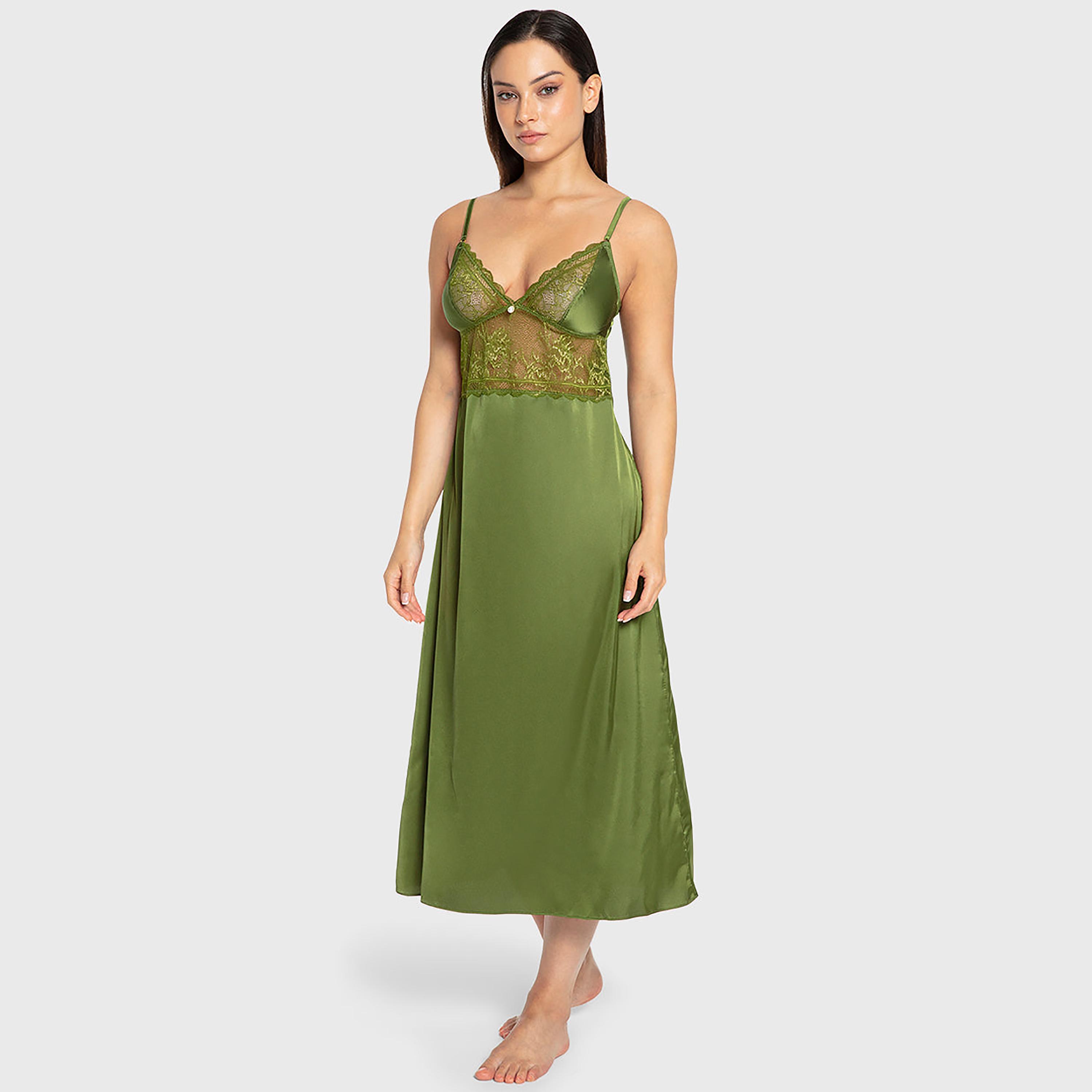 Isla & Evie Lace Strappy Sleeveless Women's Night Dress-women-clothing-nightwear-nighties-image-2