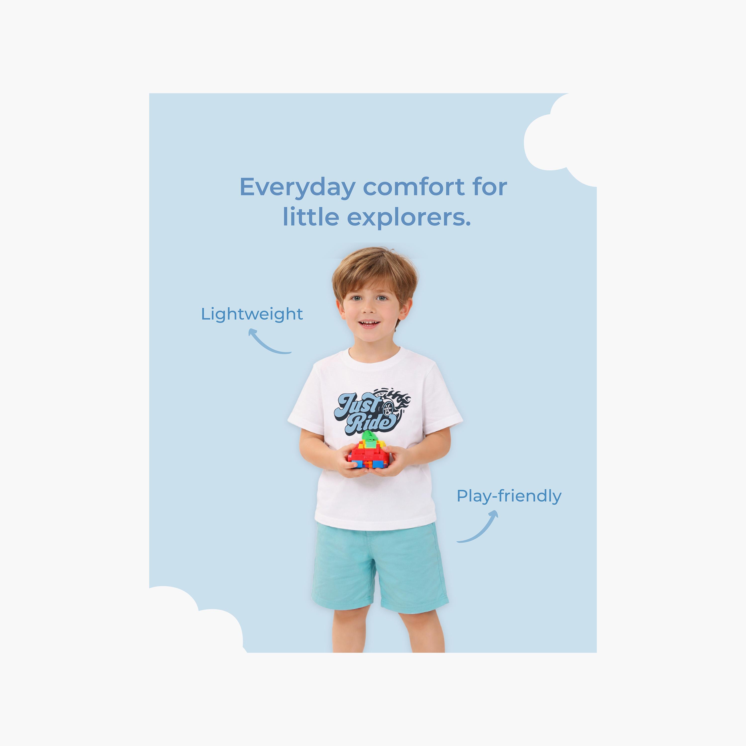 Luay Short Sleeves Just Ride Graphic T-Shirt & Shorts Set-boys-clothing-setsandcoords-image-7