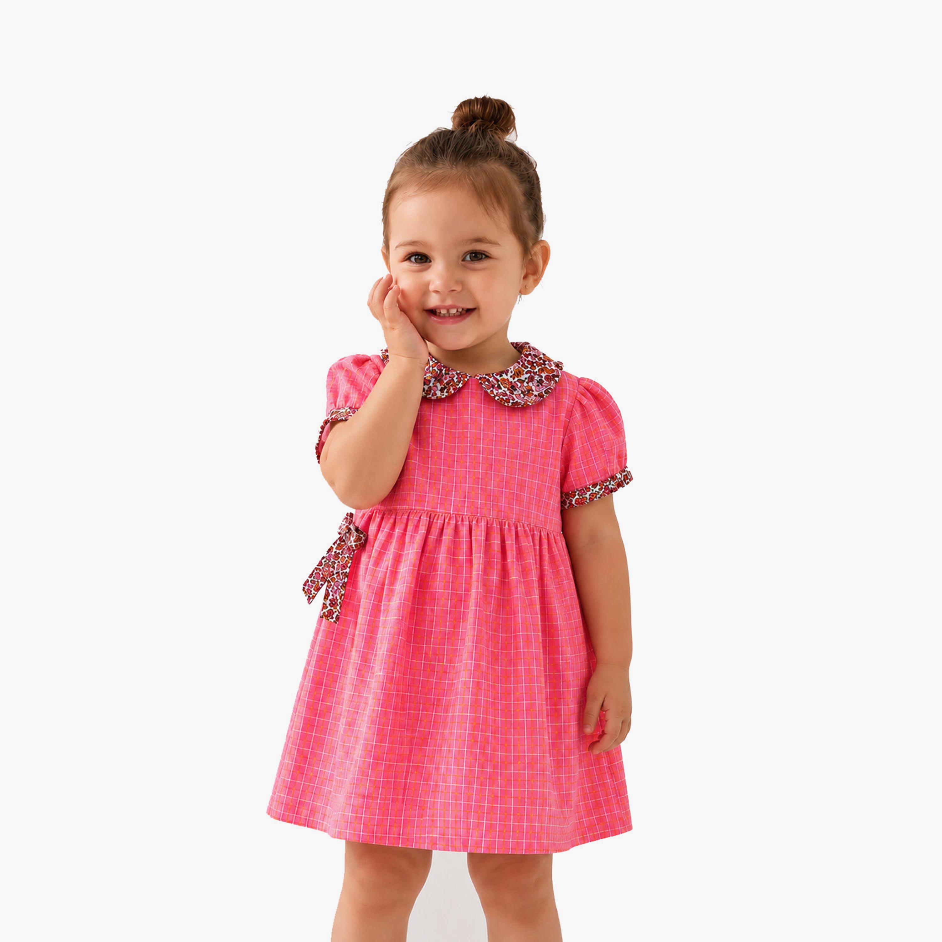 فستان بناتي بياقة بيتر بان وتطريز زهور وأكمام منتفخة من لواي-girls-clothing-dressesandjumpsuits-image-1