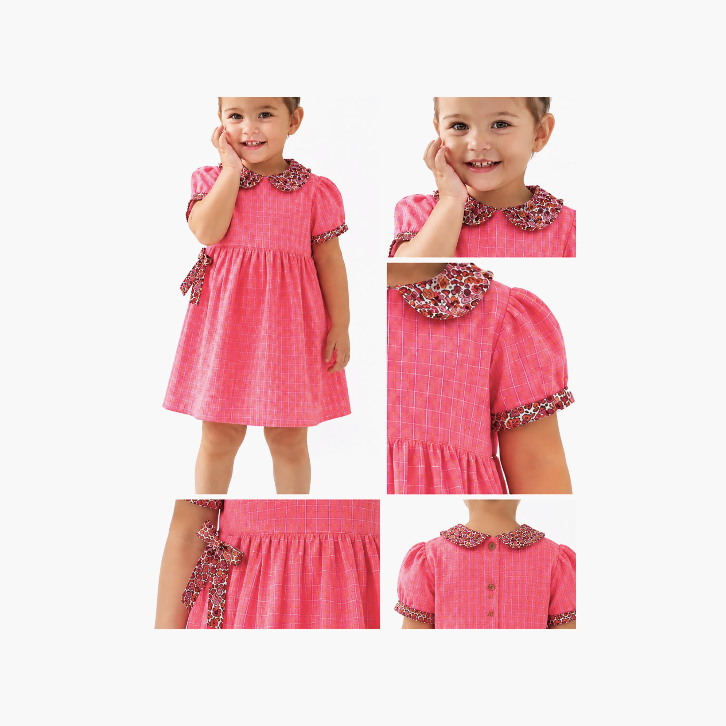 فستان بناتي بياقة بيتر بان وتطريز زهور وأكمام منتفخة من لواي-girls-clothing-dressesandjumpsuits-image-5