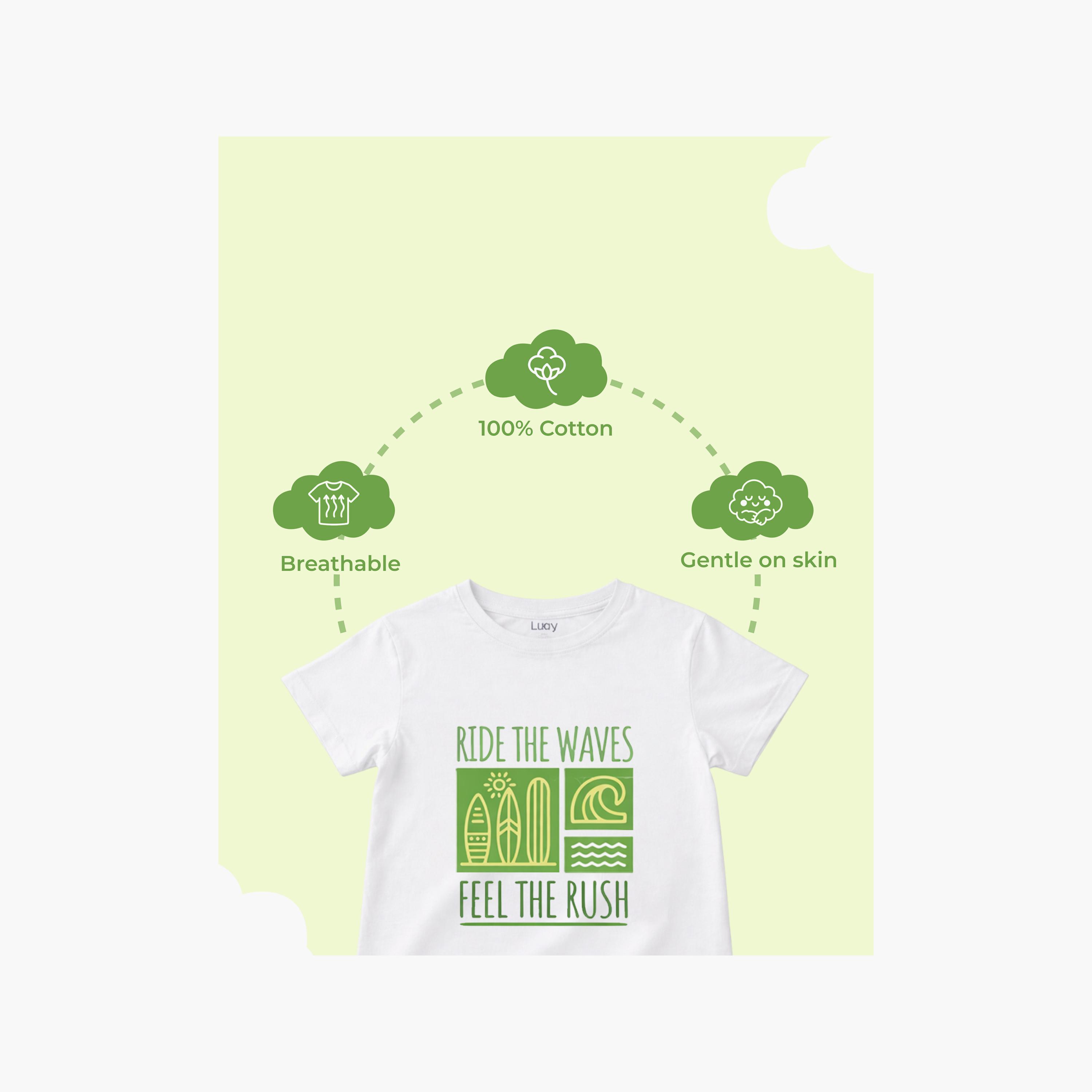 Luay Short Sleeves Ride The Waves Graphic T-Shirt & Shorts Set-boys-clothing-setsandcoords-image-4