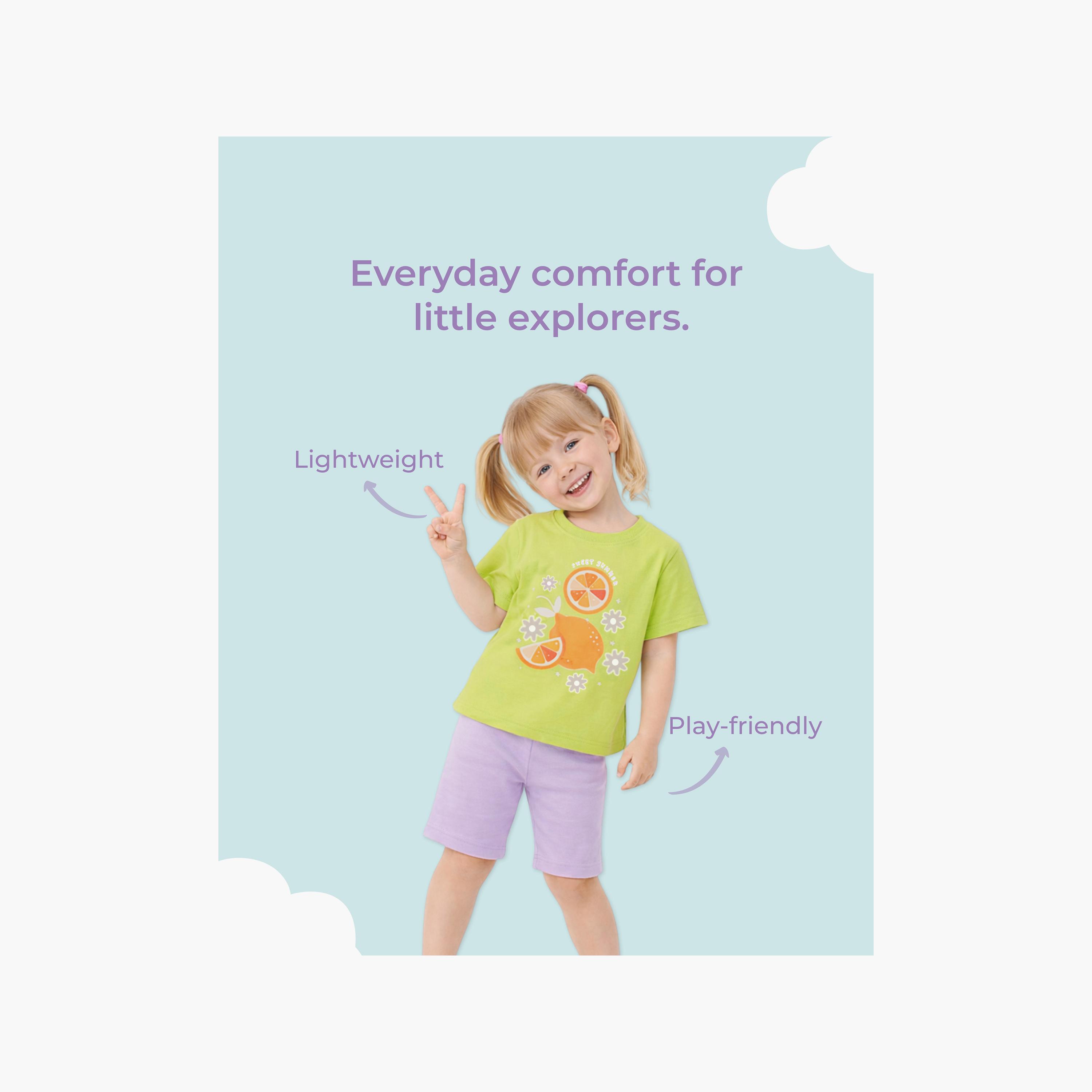 Luay Short Sleeves Lemon Graphic T-Shirt & Shorts Set-girls-clothing-setsandcoords-image-7