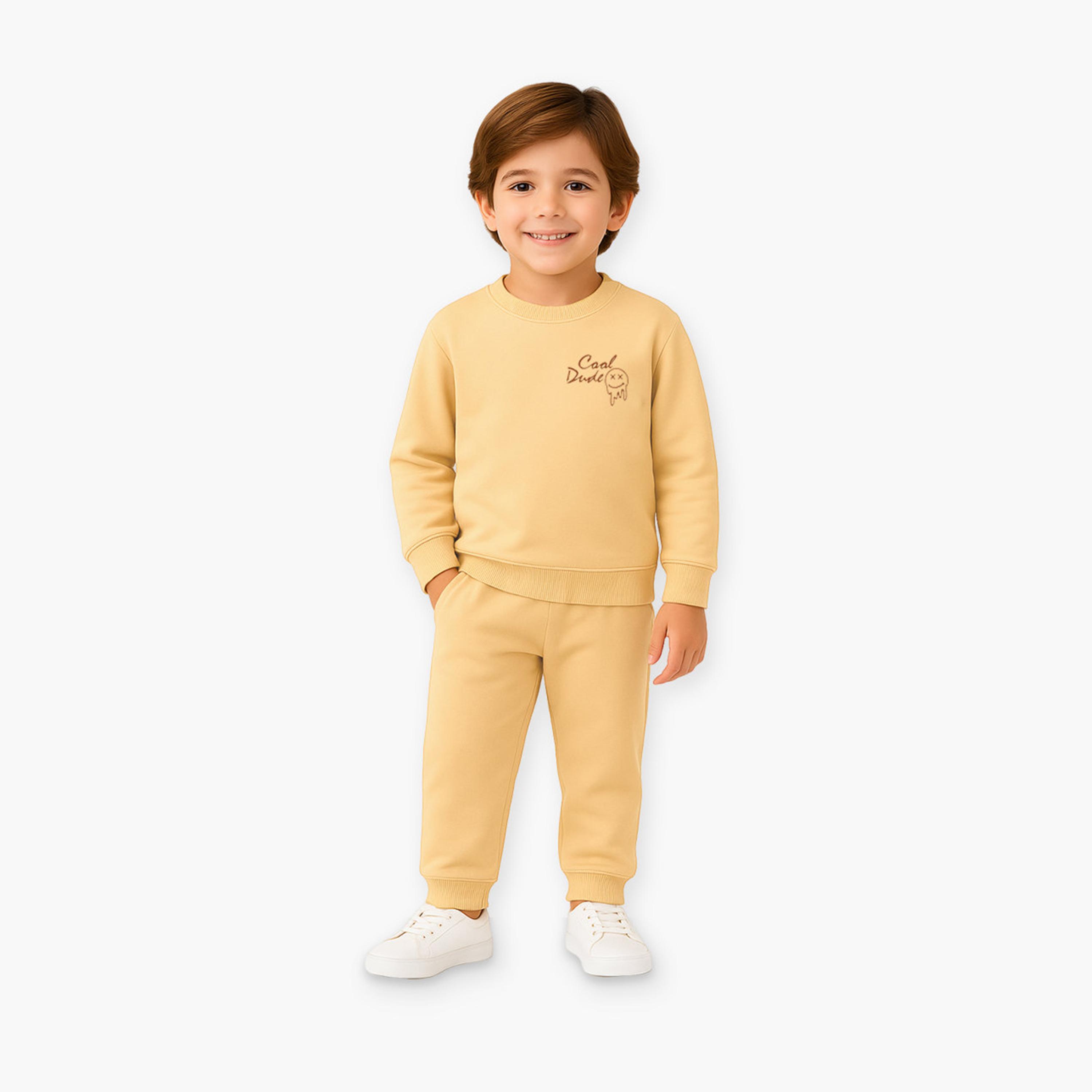 Luay Winter Wear Round Neck Swearshirt with Joggers-boys-clothing-setsandcoords-image-1