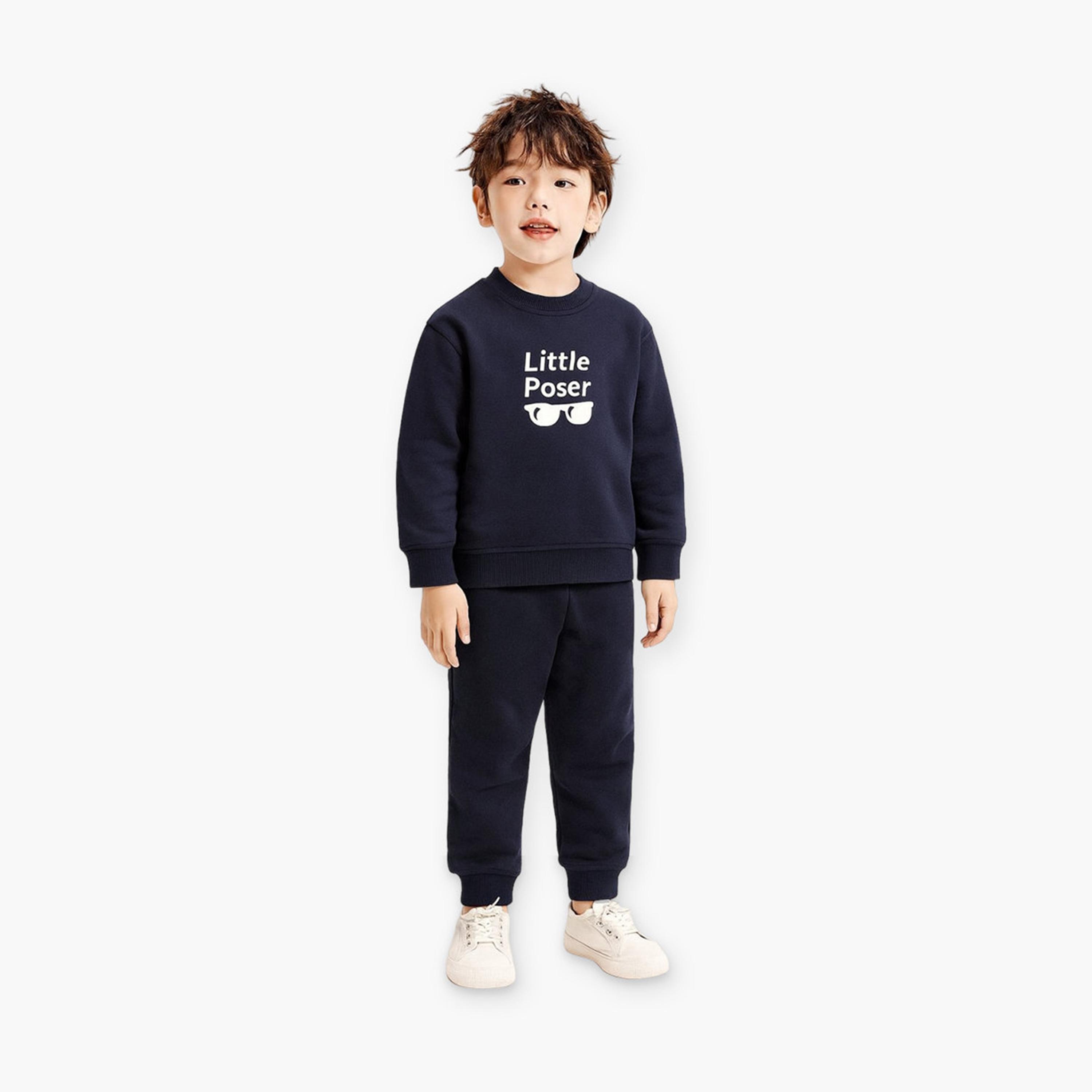 Luay Winter Wear Round Neck Swearshirt with Joggers-boys-clothing-setsandcoords-image-1
