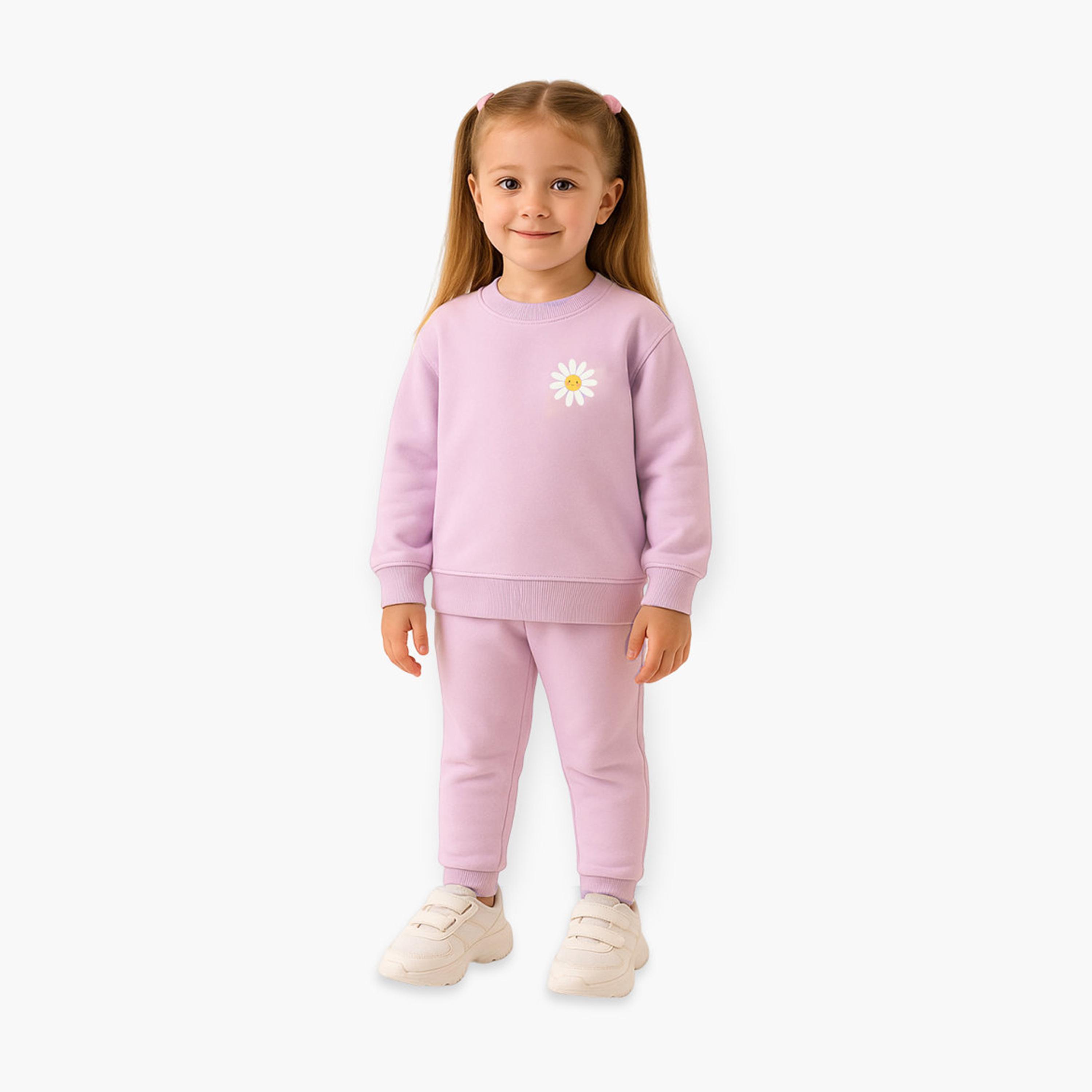 Luay Winter Wear Round Neck Swearshirt with Joggers-girls-clothing-setsandcoords-image-1