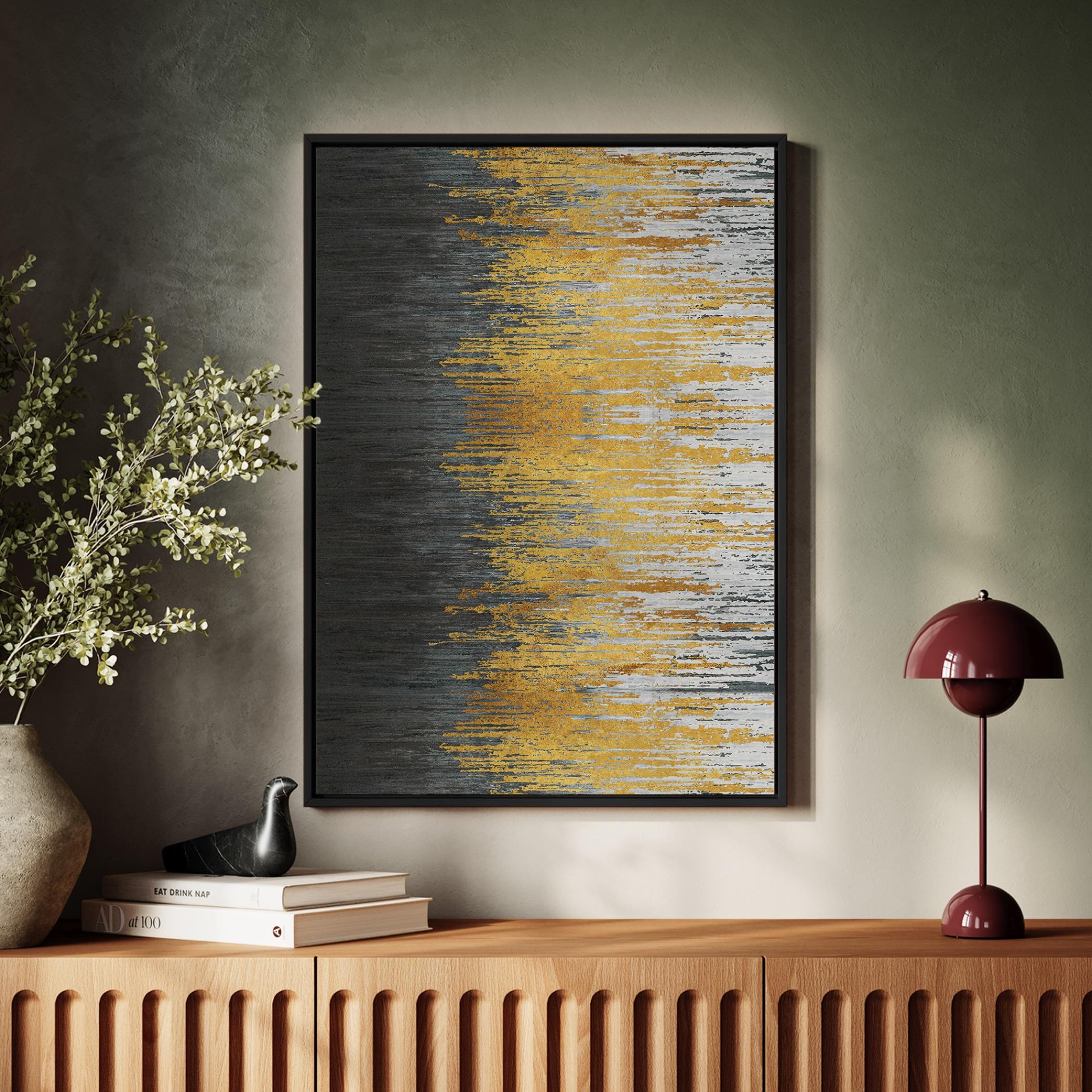 Abstract Canvas Wall Art Black Frame-household-walldecorandmirrors-wallart-image-2