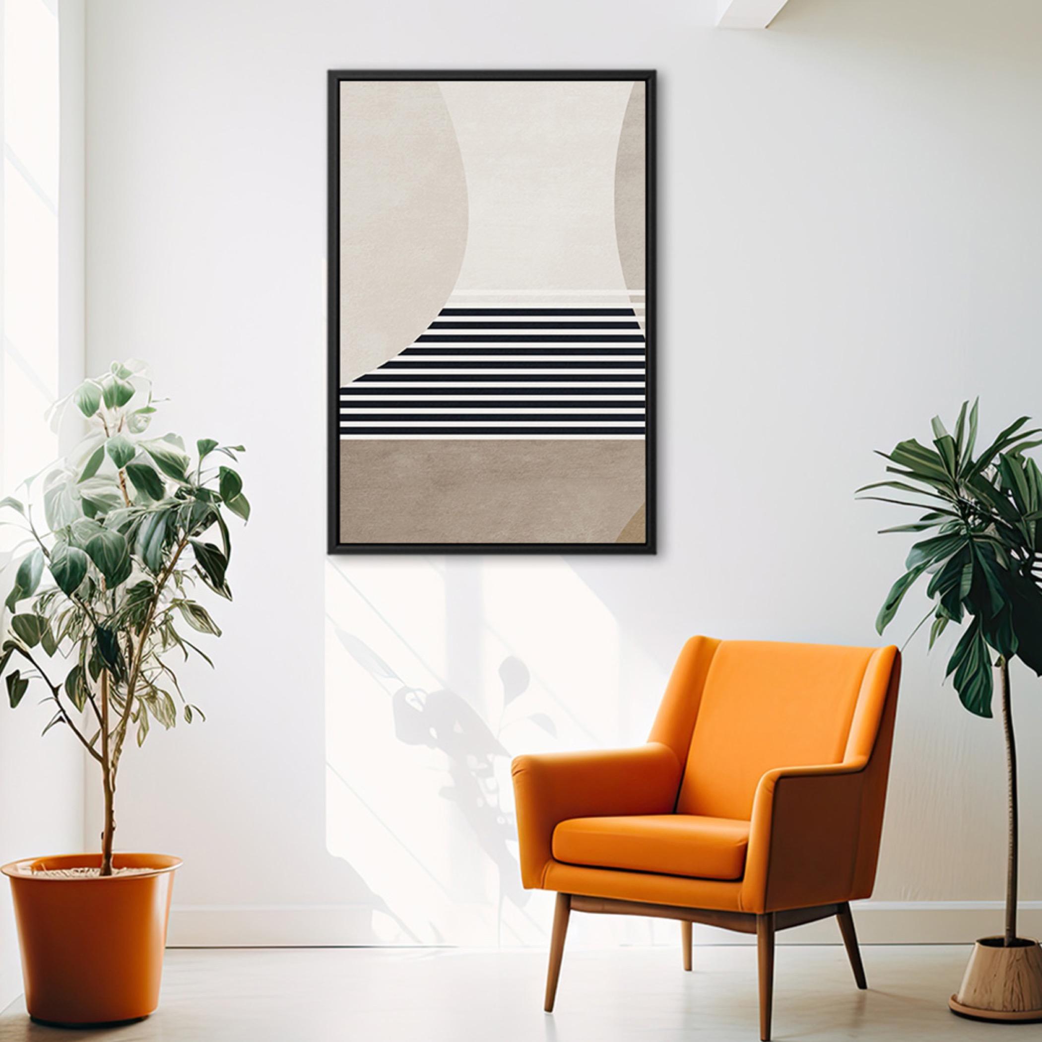 Abstract Canvas Wall Art Black Frame-household-walldecorandmirrors-wallart-image-6