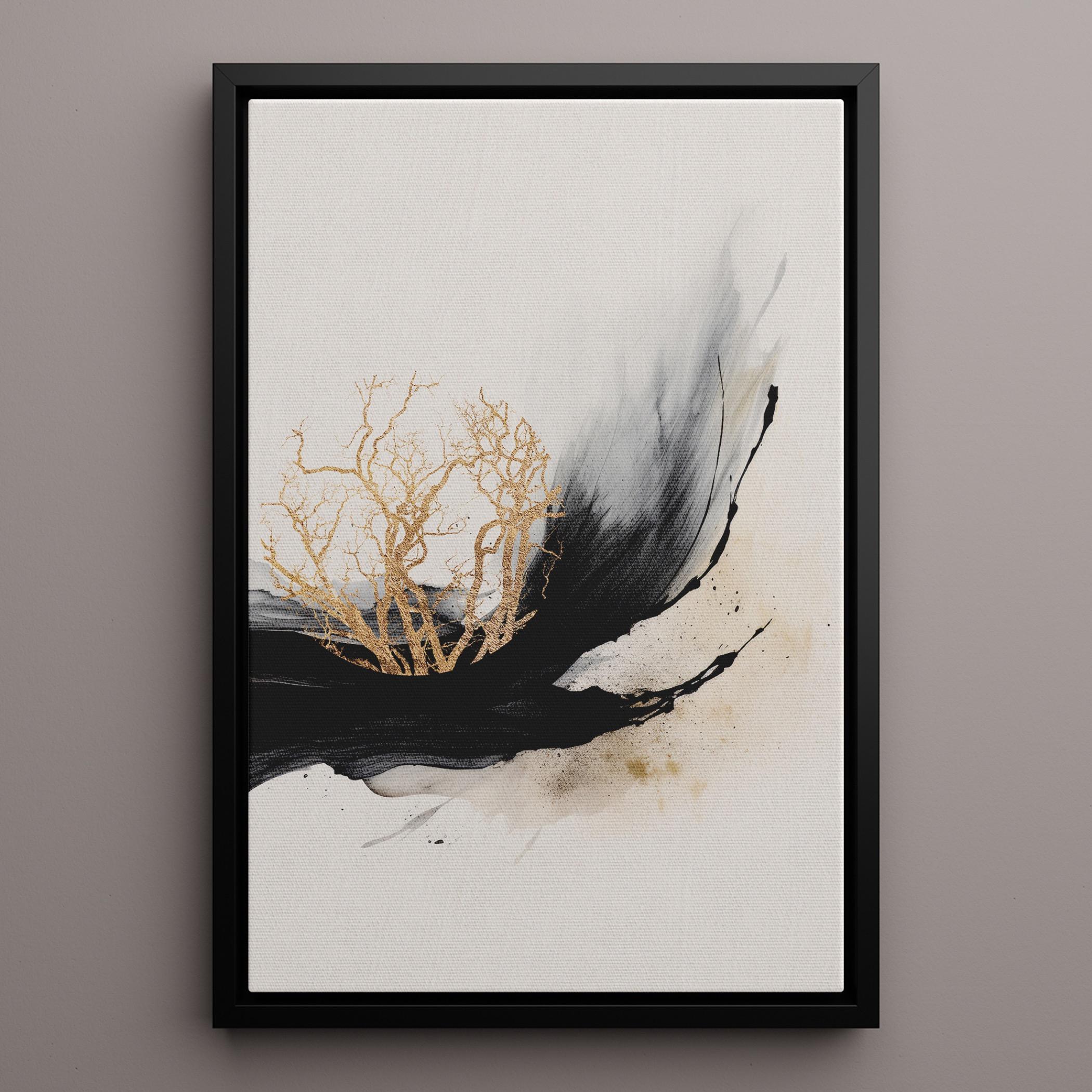 Abstract Golden Tree Canvas Art-household-walldecorandmirrors-wallart-image-1