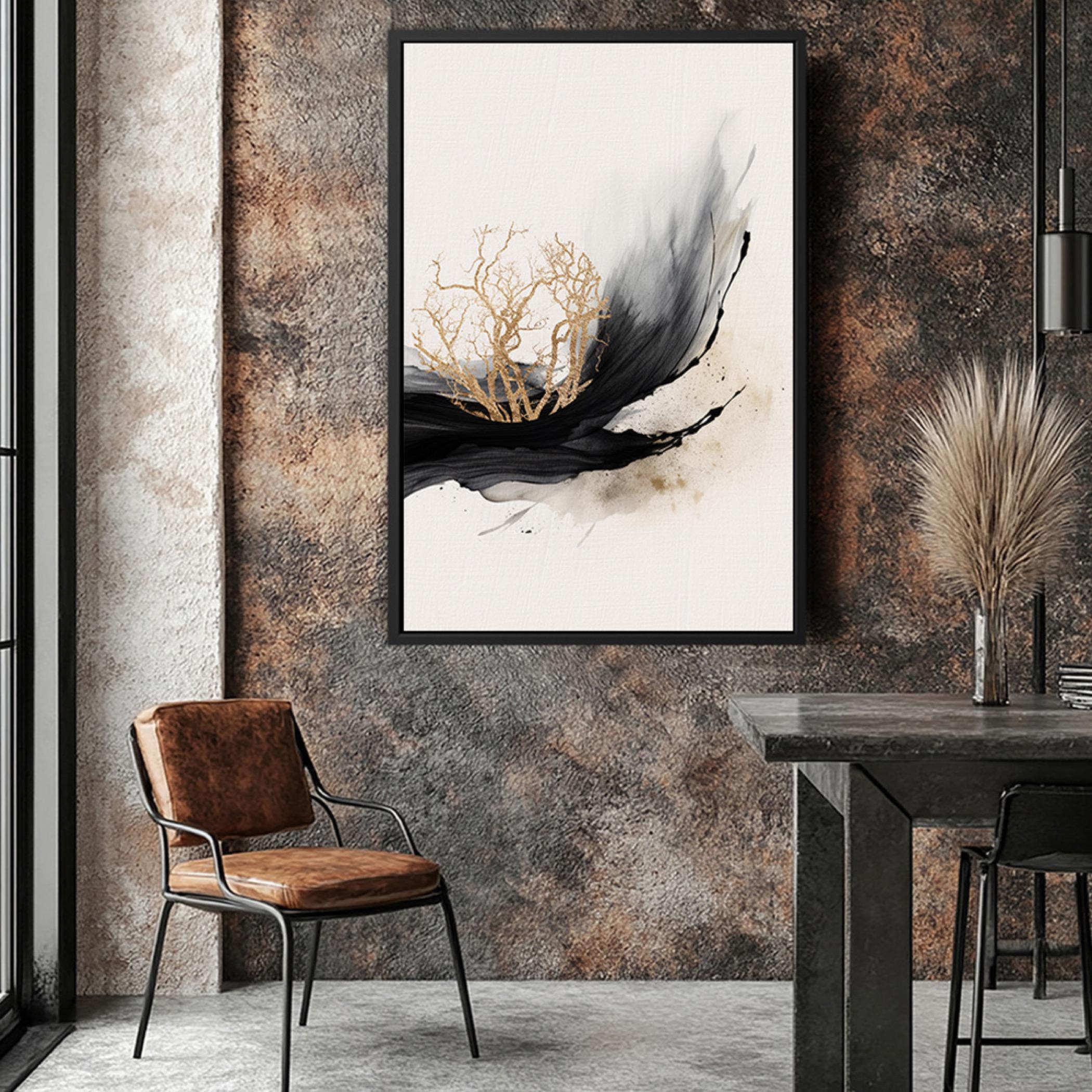 Abstract Golden Tree Canvas Art-household-walldecorandmirrors-wallart-image-4