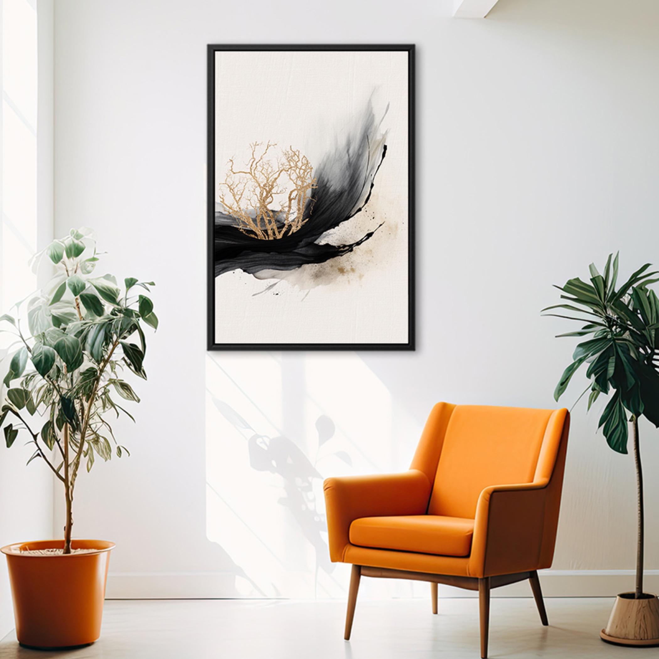 Abstract Golden Tree Canvas Art-household-walldecorandmirrors-wallart-image-6