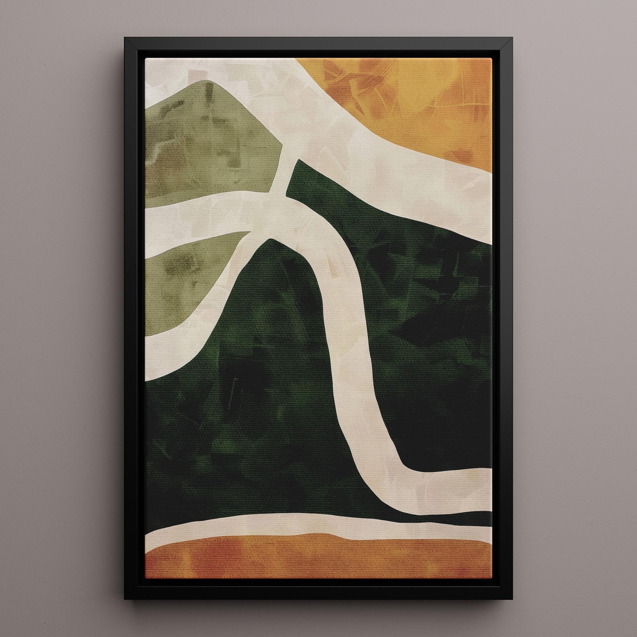 Abstract Canvas Wall Art Black Frame-household-walldecorandmirrors-wallart-image-1