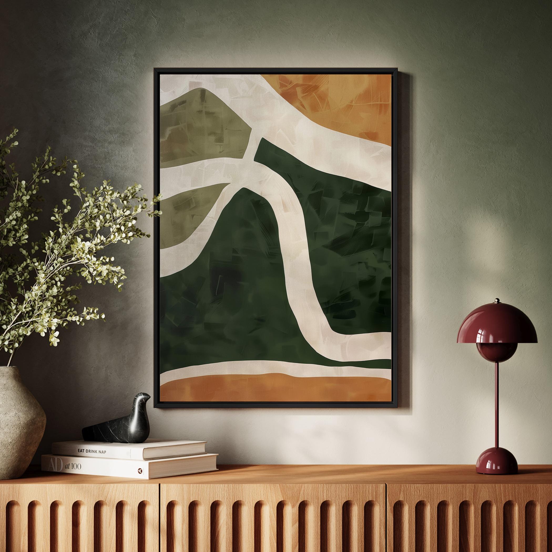 Abstract Canvas Wall Art Black Frame-household-walldecorandmirrors-wallart-image-2