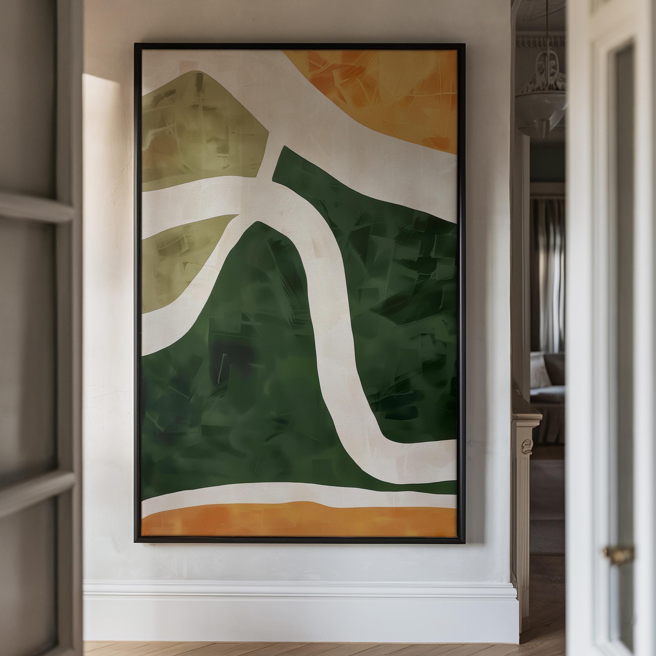 Abstract Canvas Wall Art Black Frame-household-walldecorandmirrors-wallart-image-3