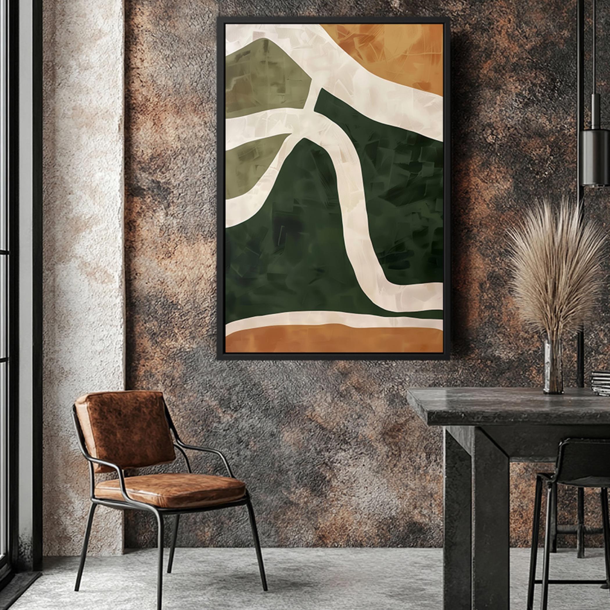 Abstract Canvas Wall Art Black Frame-household-walldecorandmirrors-wallart-image-4