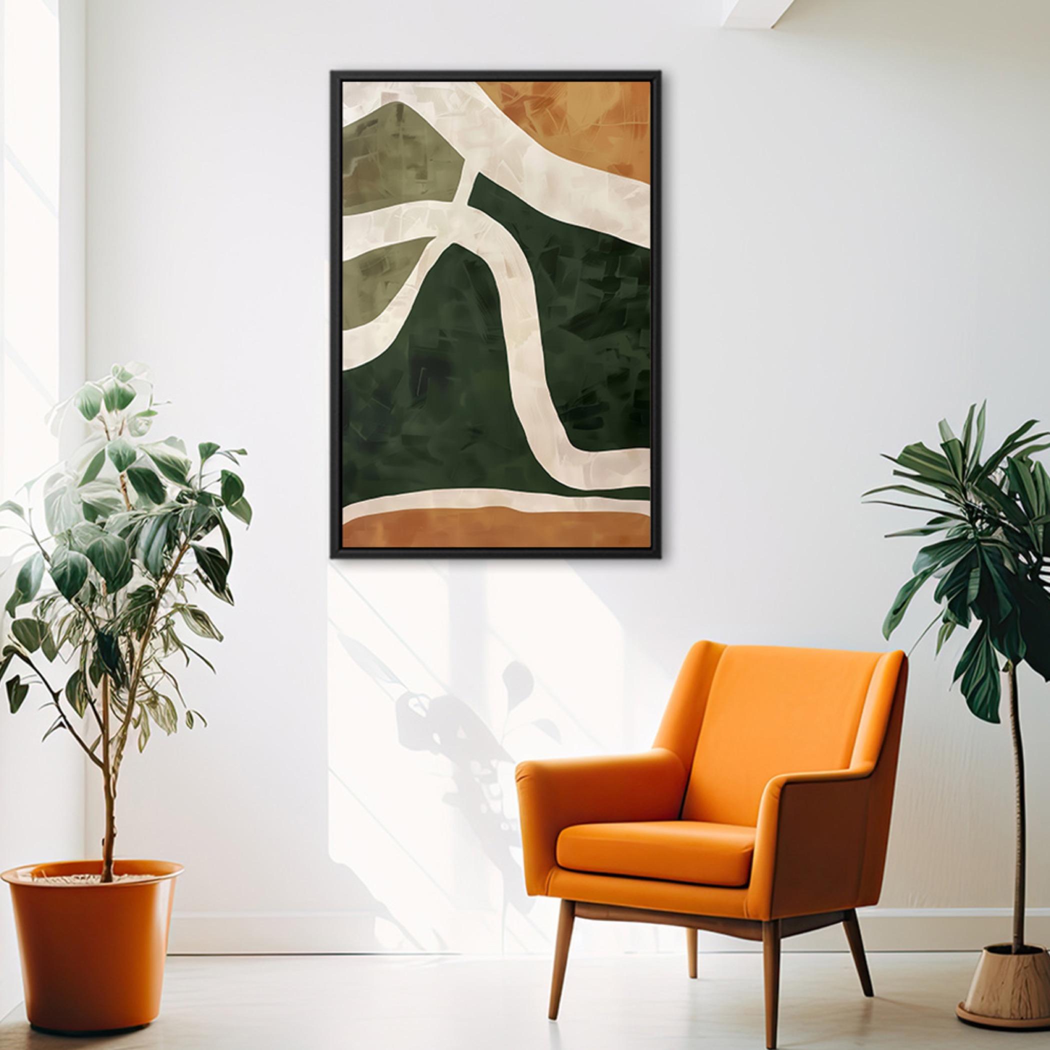 Abstract Canvas Wall Art Black Frame-household-walldecorandmirrors-wallart-image-6