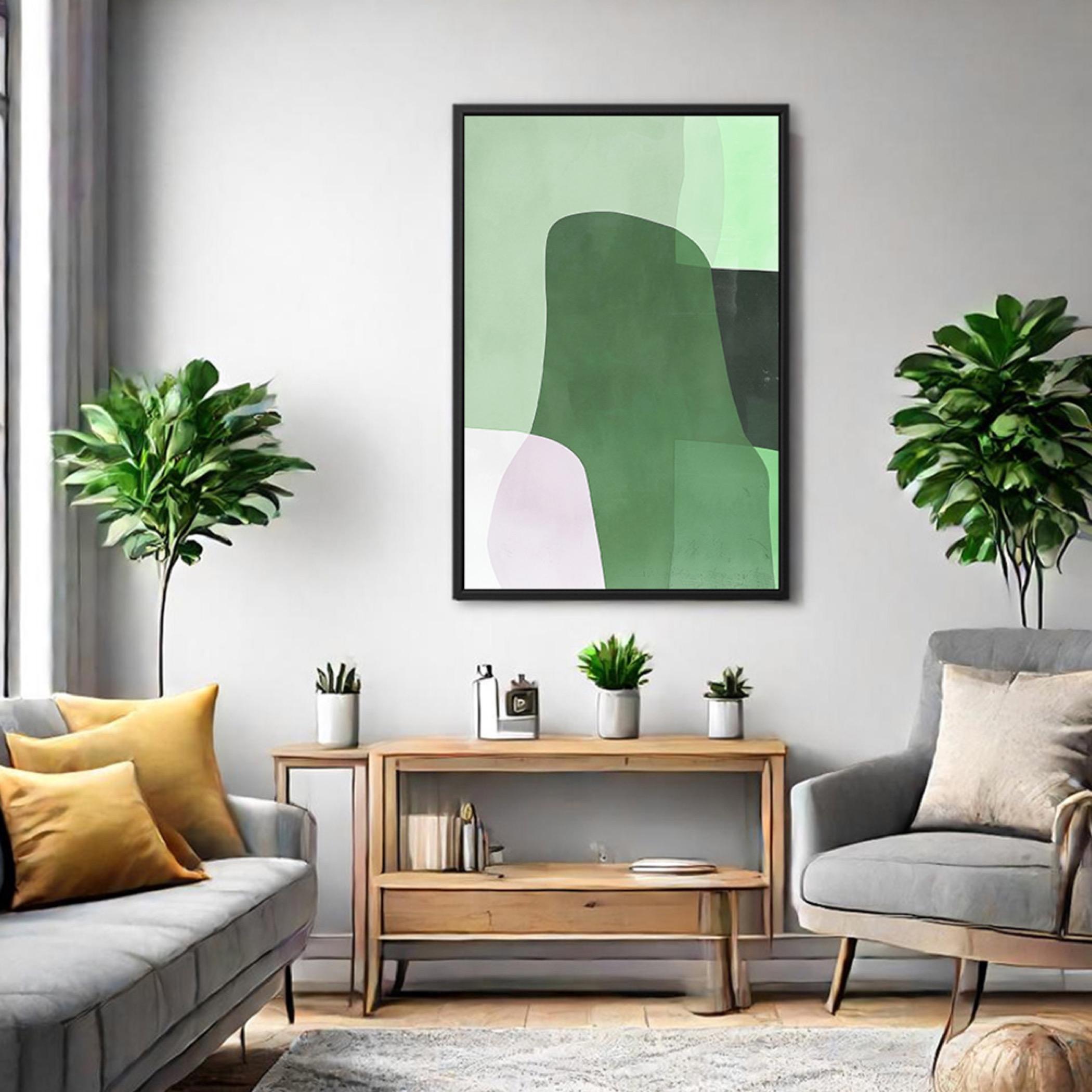 Abstract Green Canvas Wall Art-household-walldecorandmirrors-wallart-image-5