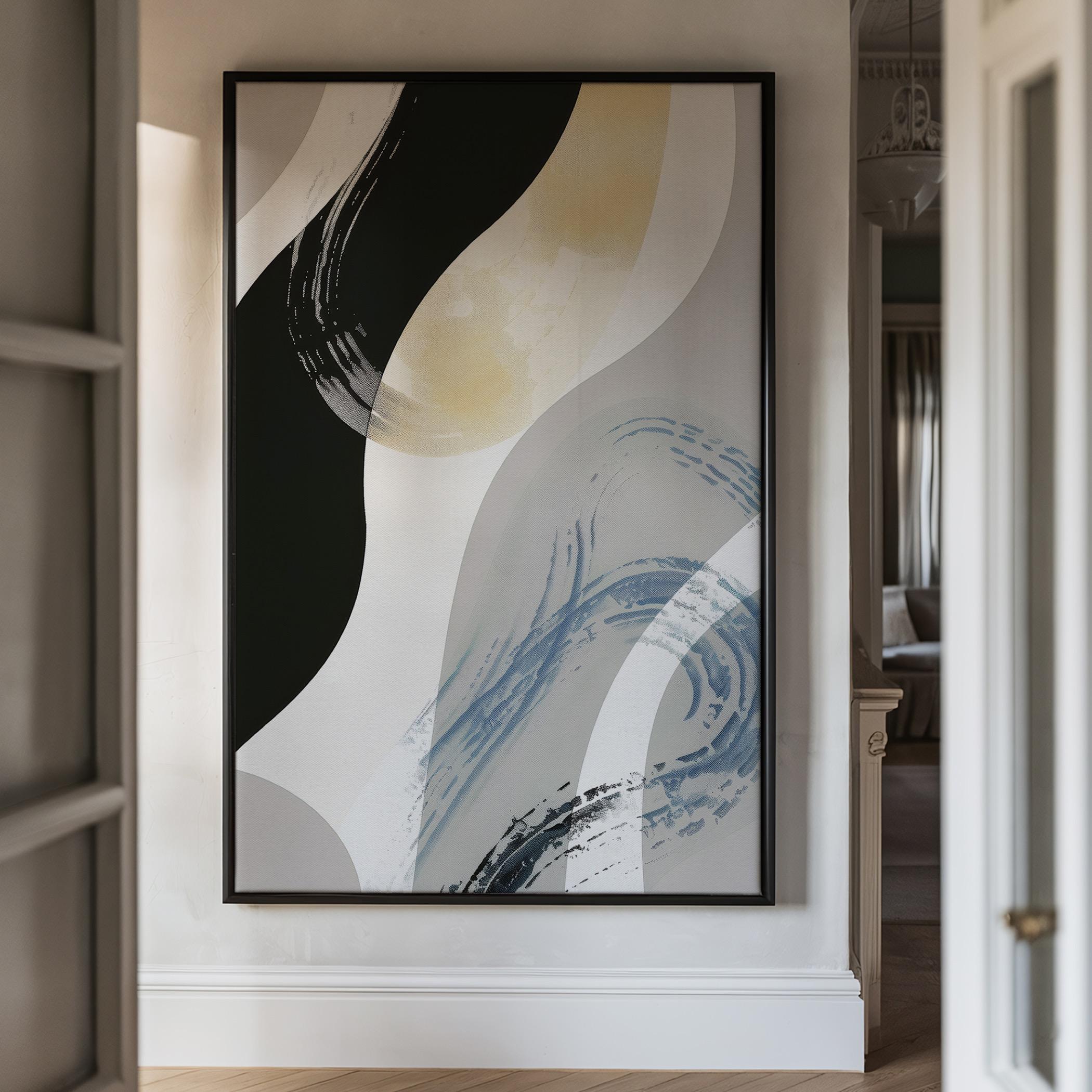 Abstract Canvas Art with Floating Frame-household-walldecorandmirrors-wallart-image-3