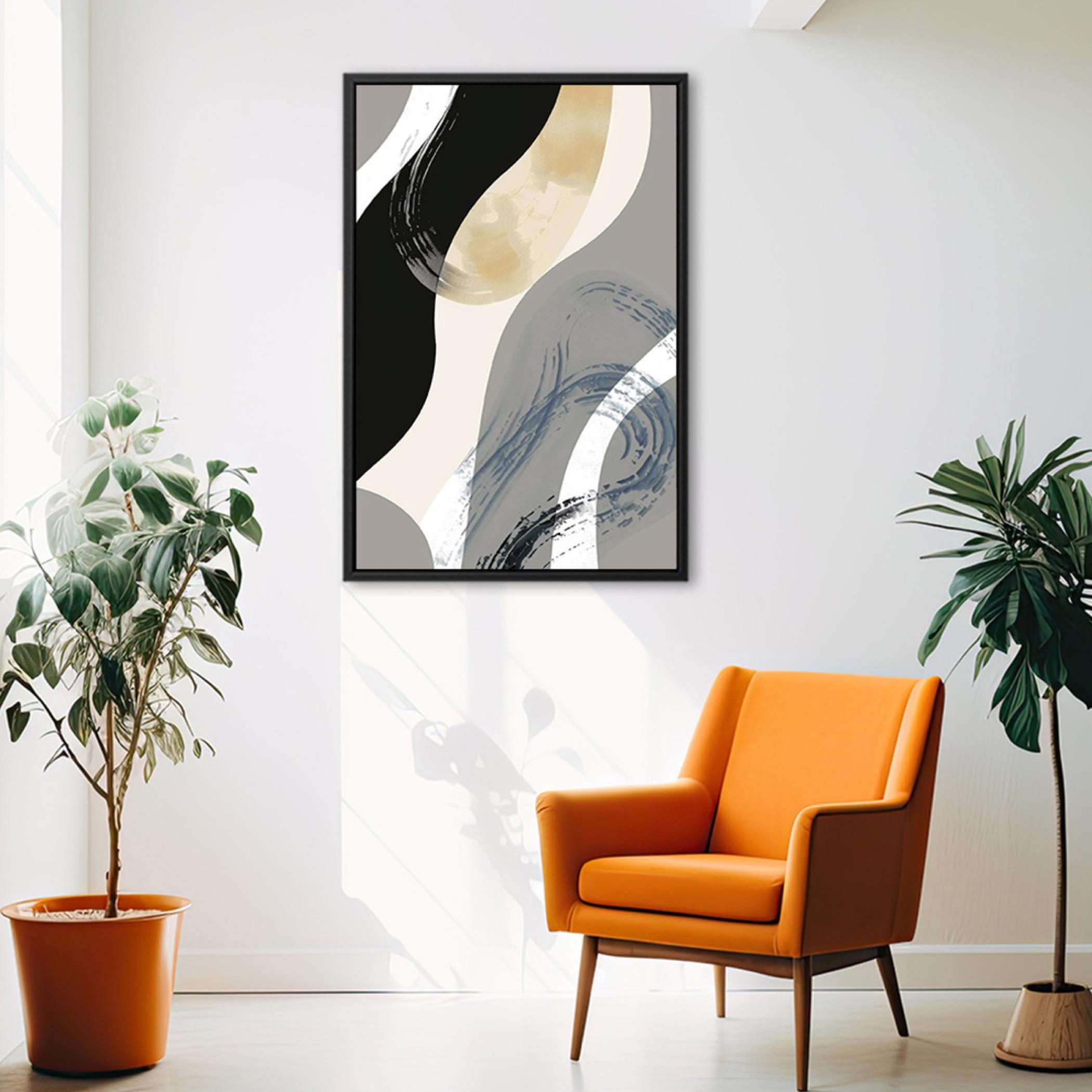 Abstract Canvas Art with Floating Frame-household-walldecorandmirrors-wallart-image-6