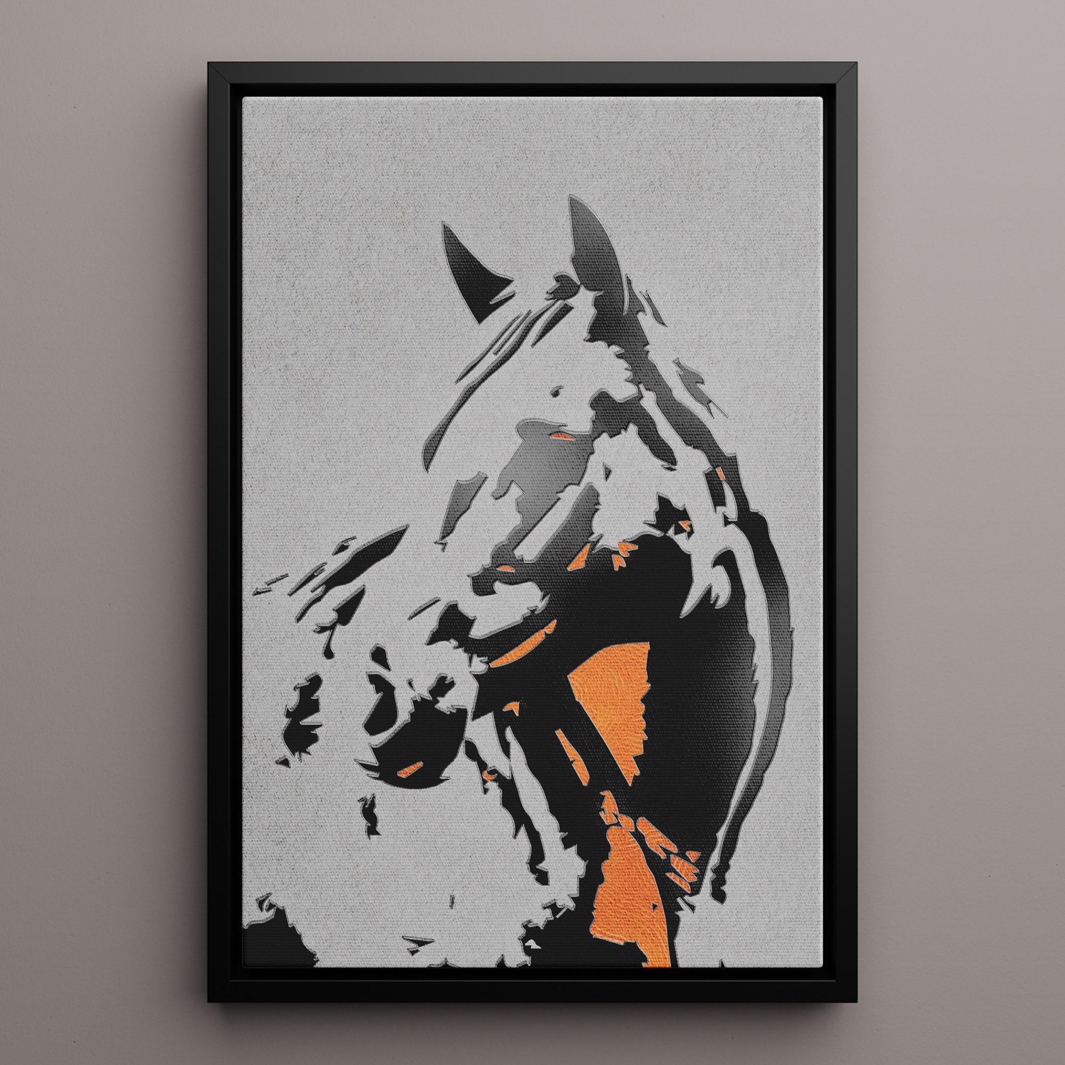 Horse Abstract Canvas Wall Art-household-walldecorandmirrors-wallart-image-1