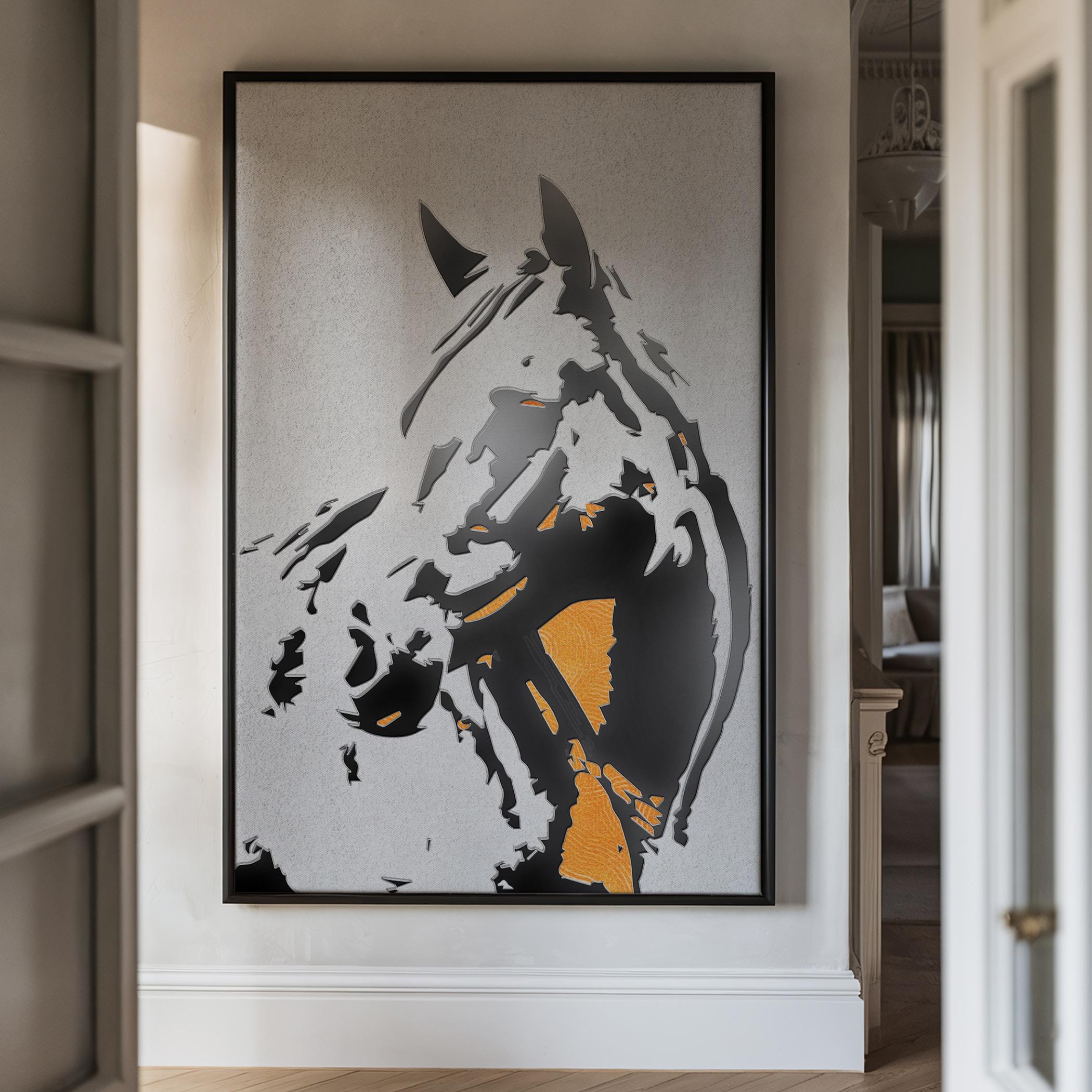 Horse Abstract Canvas Wall Art-household-walldecorandmirrors-wallart-image-3