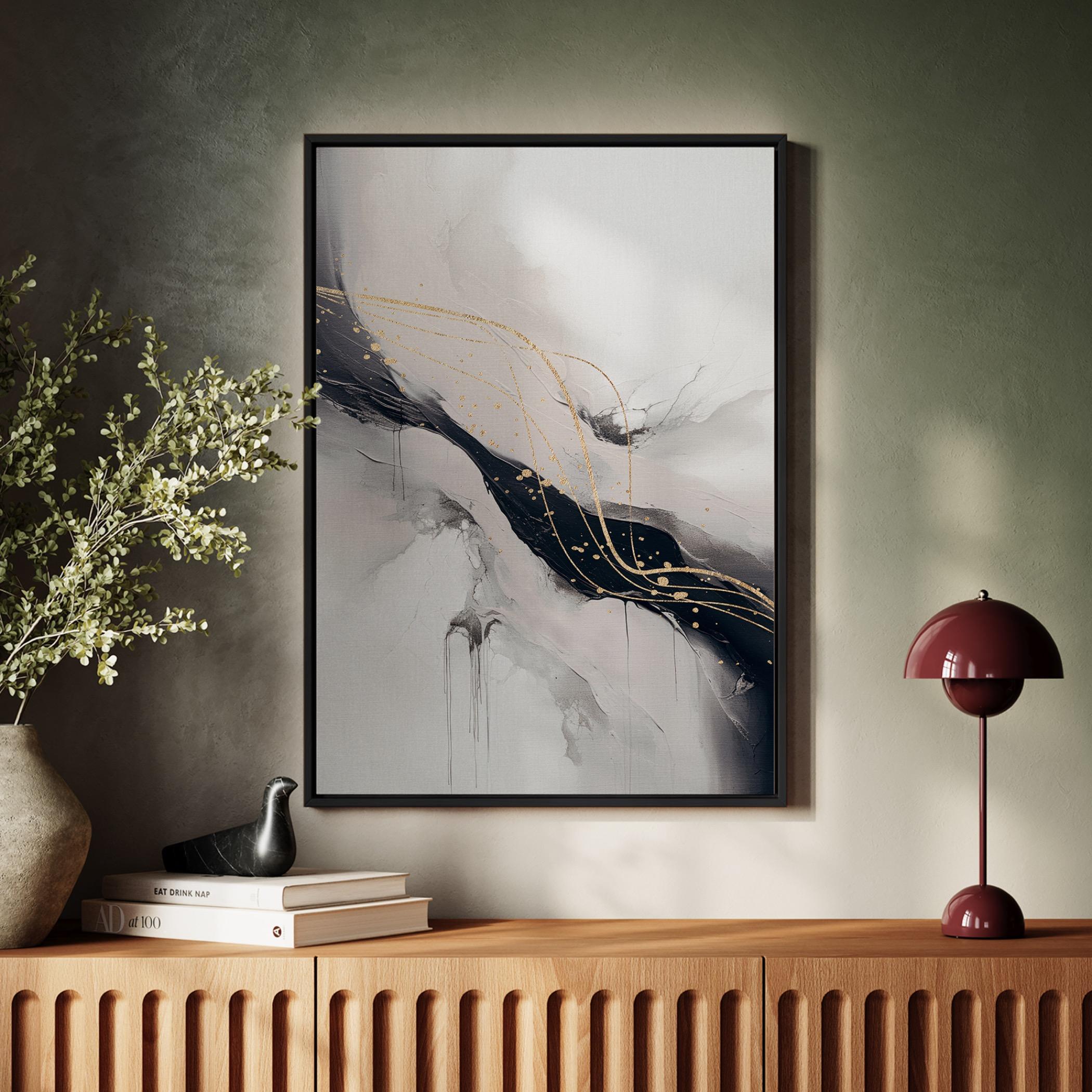 Abstract Canvas Art with Floating Frame-household-walldecorandmirrors-wallart-image-2