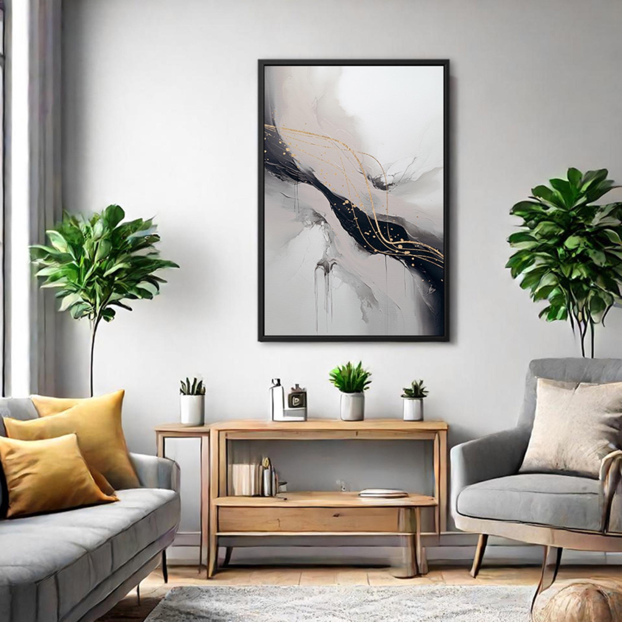 Abstract Canvas Art with Floating Frame-household-walldecorandmirrors-wallart-image-5