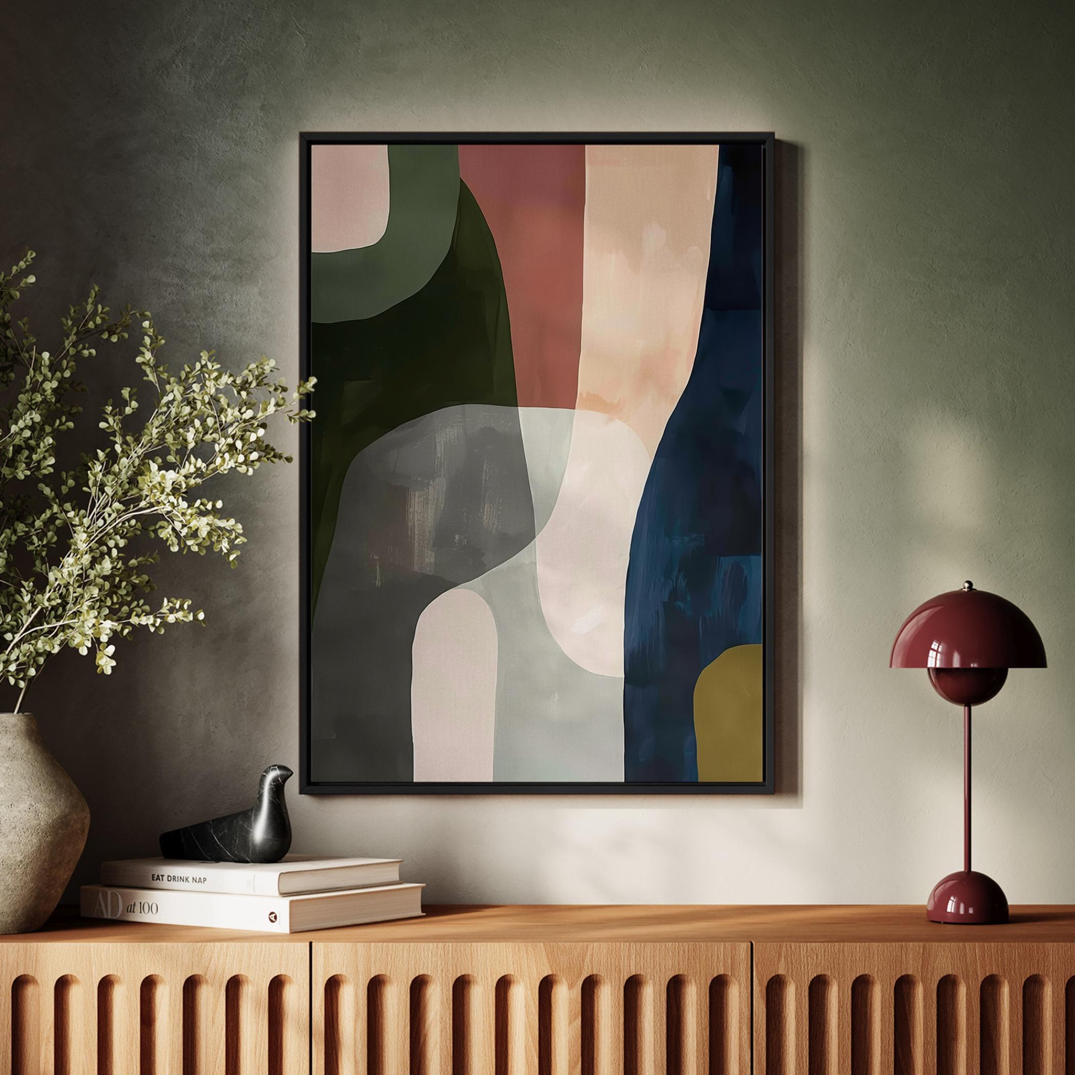 Abstract Canvas Wall Art Black Frame-household-walldecorandmirrors-wallart-image-2