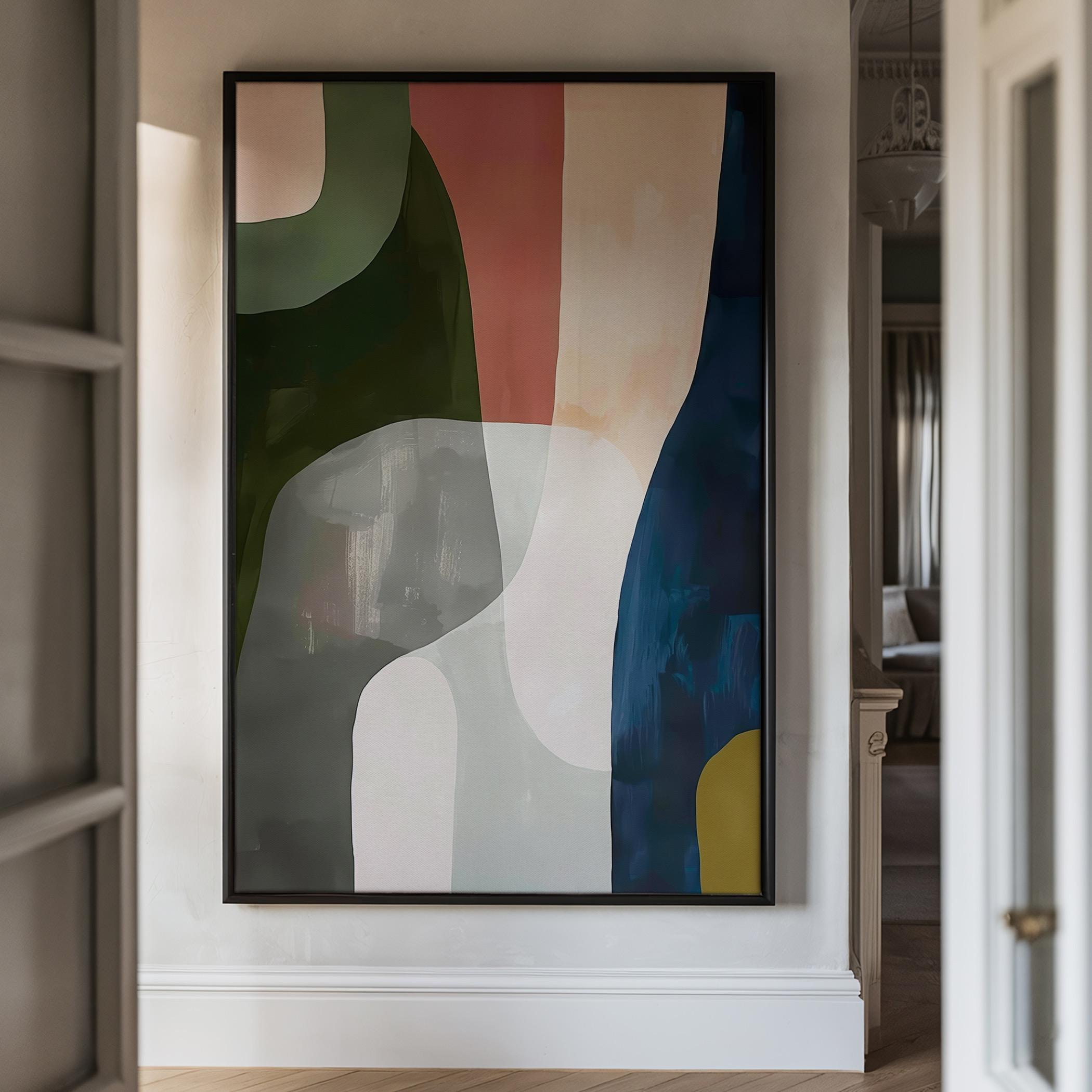 Abstract Canvas Wall Art Black Frame-household-walldecorandmirrors-wallart-image-3