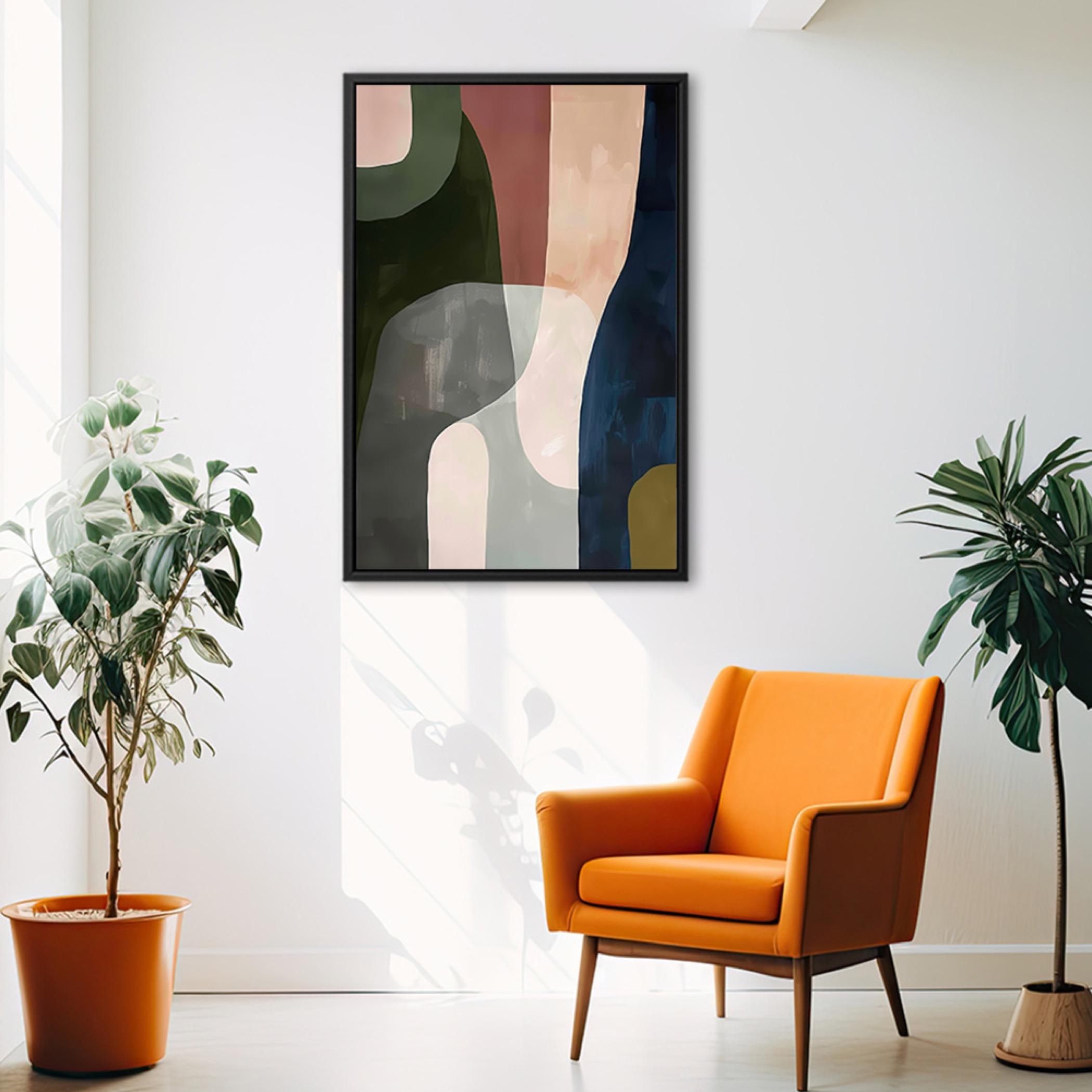Abstract Canvas Wall Art Black Frame-household-walldecorandmirrors-wallart-image-6